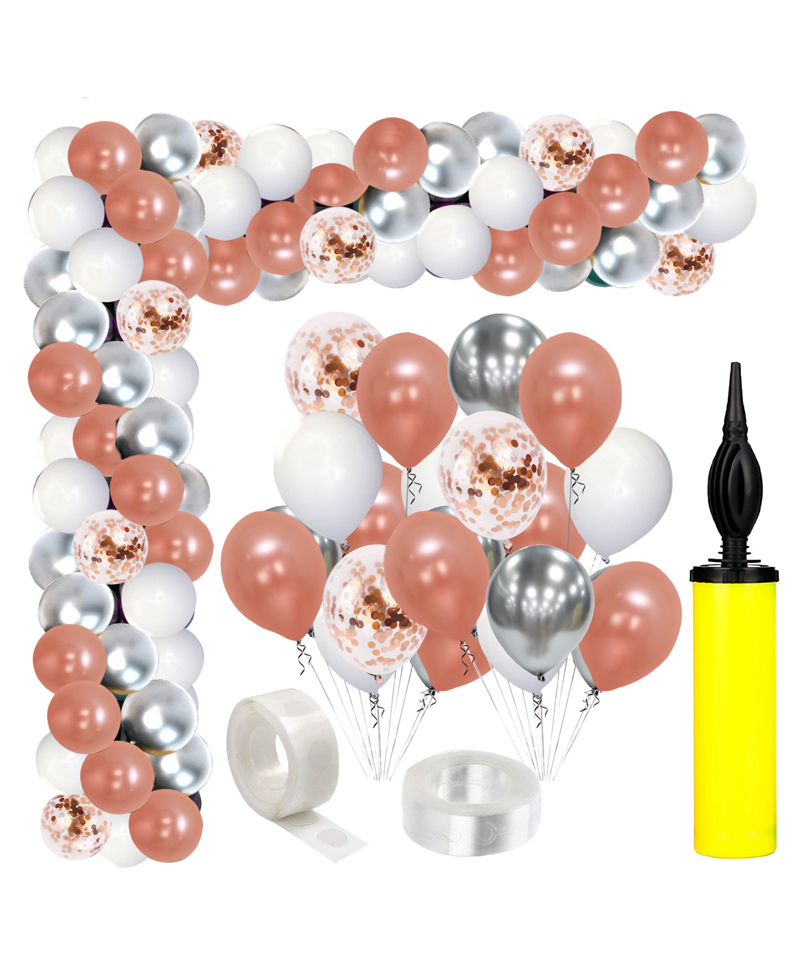 Zyozi Rose Gold Metallic Balloon Arch Kit - Pack Of 78-picture-21