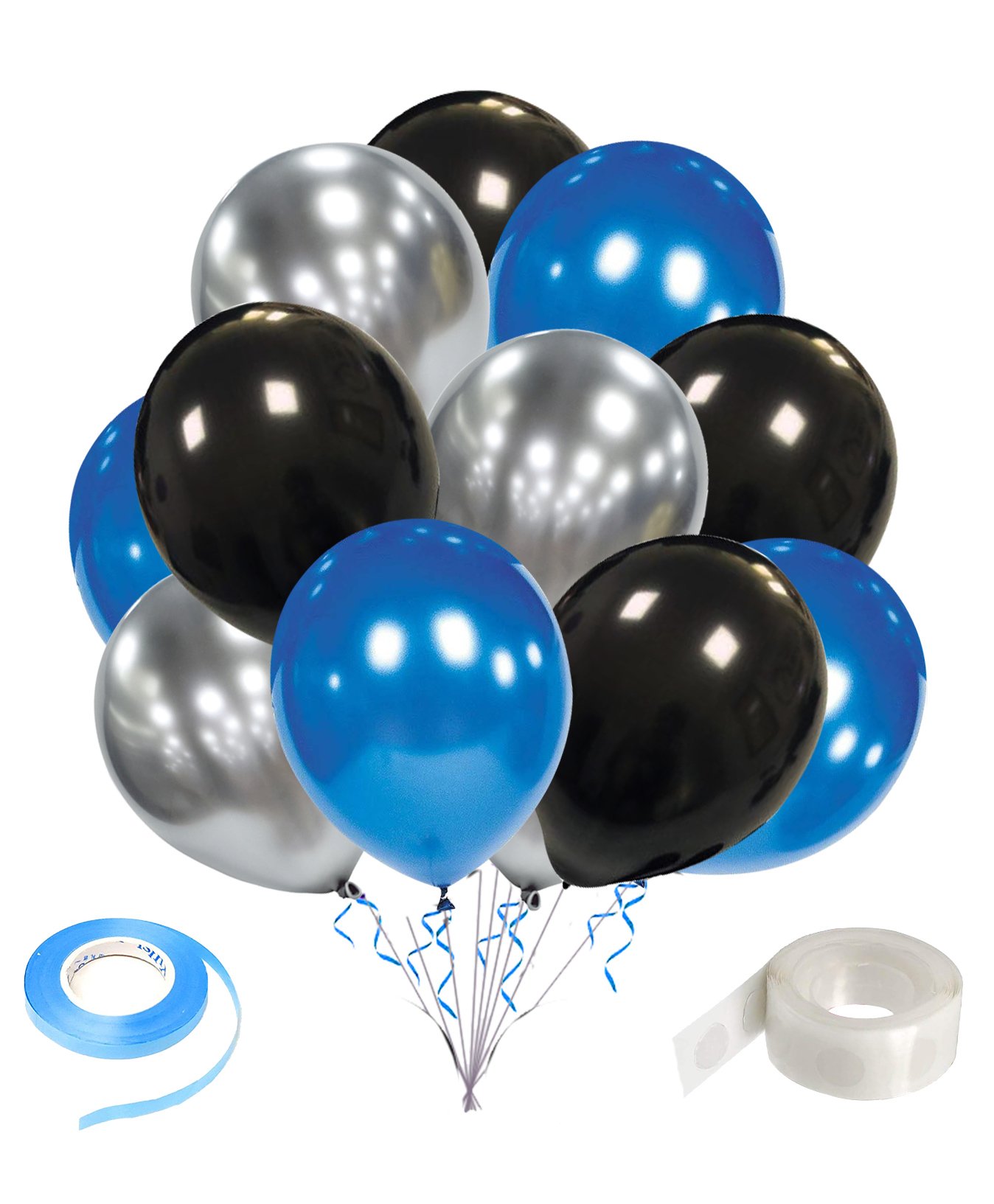 Zyozi Metallic Balloons Multicolour - Pack of 32-image-32