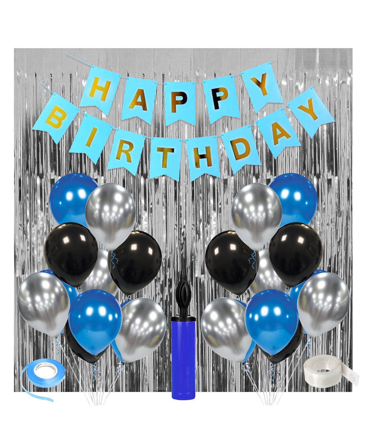 Zyozi Metallic Birthday Decoration Kit Multicolour - Pack of 36-picture-7