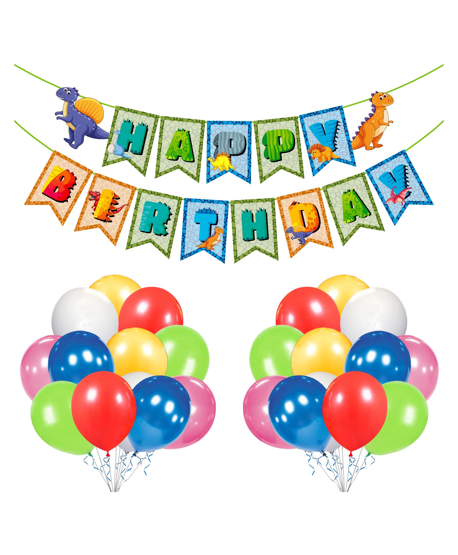 Zyozi Dinosaur Birthday Party Supplies Multicolor - Pack of 26-picture-42