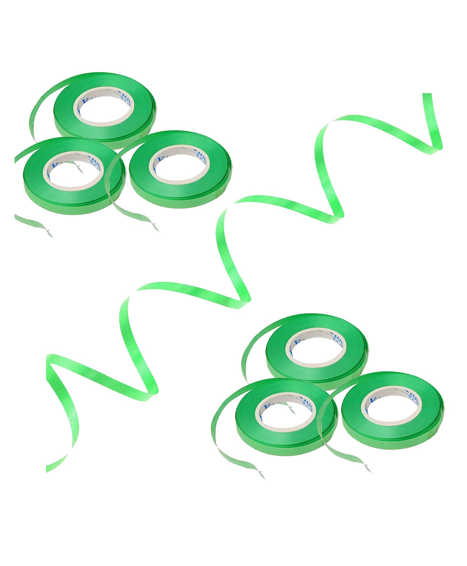 Zyozi Curling Ribbons for Balloons Green Pack of 12 - 5 meter each-picture-0