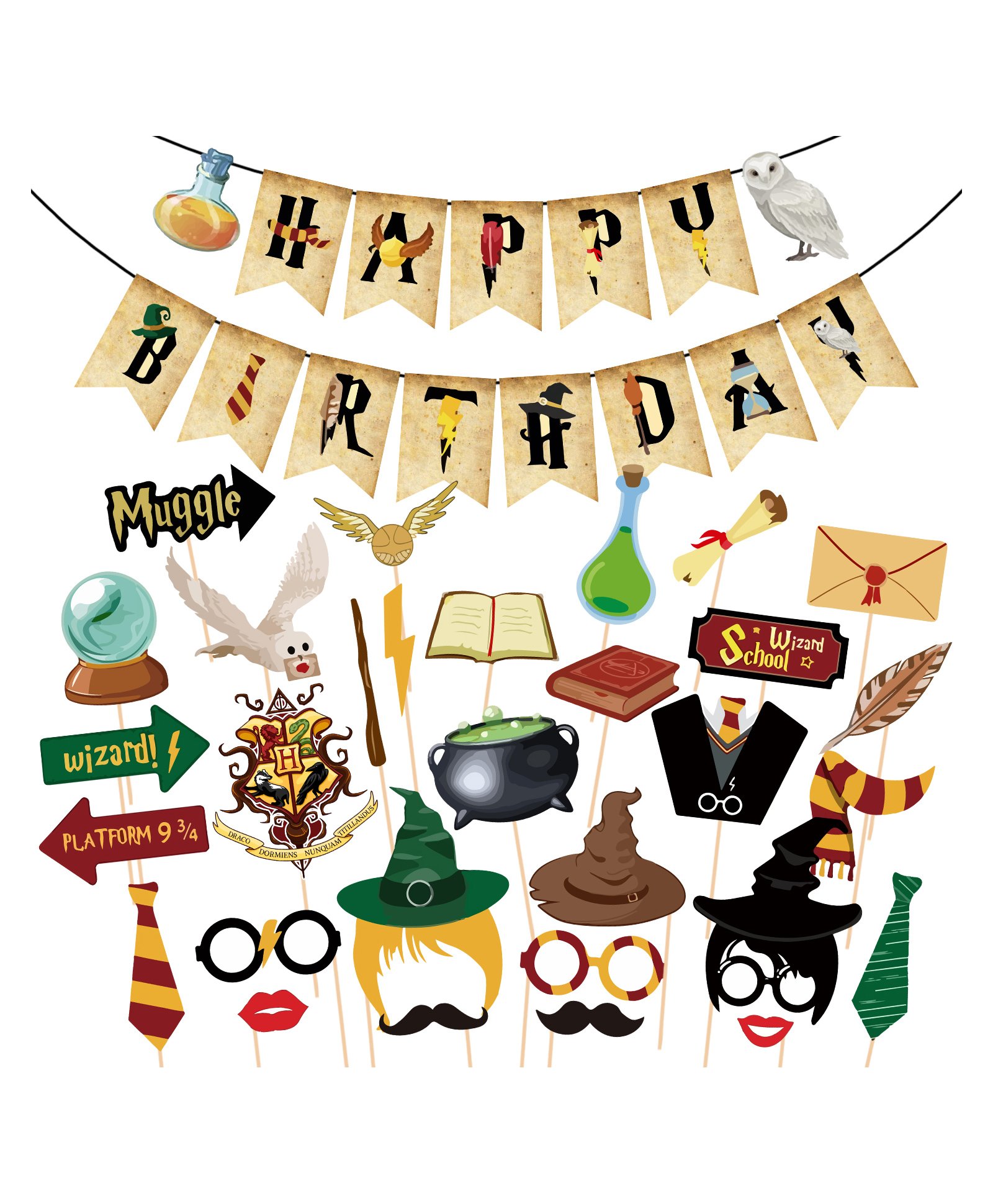 Zyozi Harry Potter Birthday Decorations Kit  - Pack of 31-picture-43