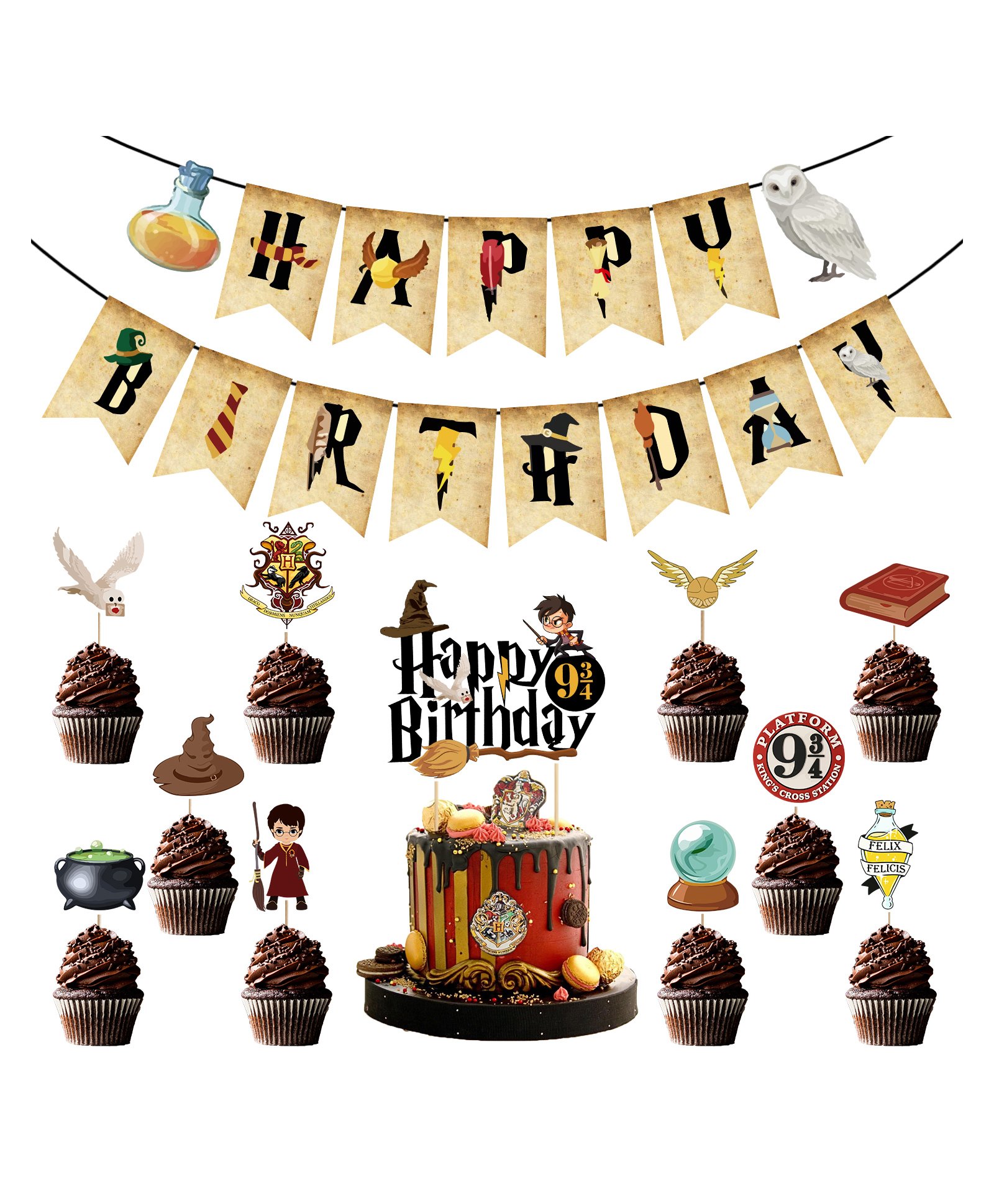 Zyozi Harry Potter Birthday Decorations Pack Of 12 Online In India Buy At Best Price From Firstcry Com