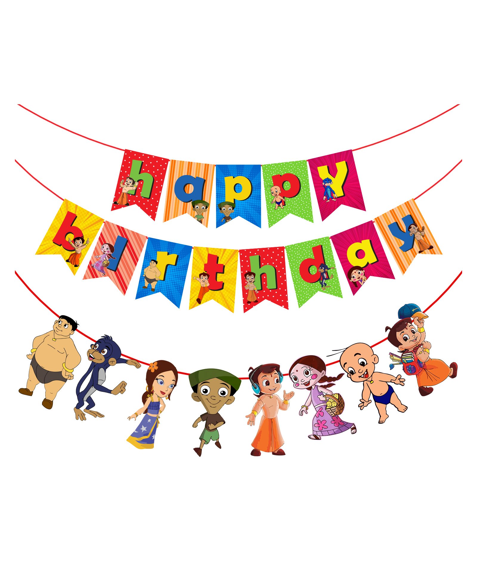 Zyozi Chota Bheem Birthday Party Supplies Cartoon Multi Colour -  Pack of 2-picture-42