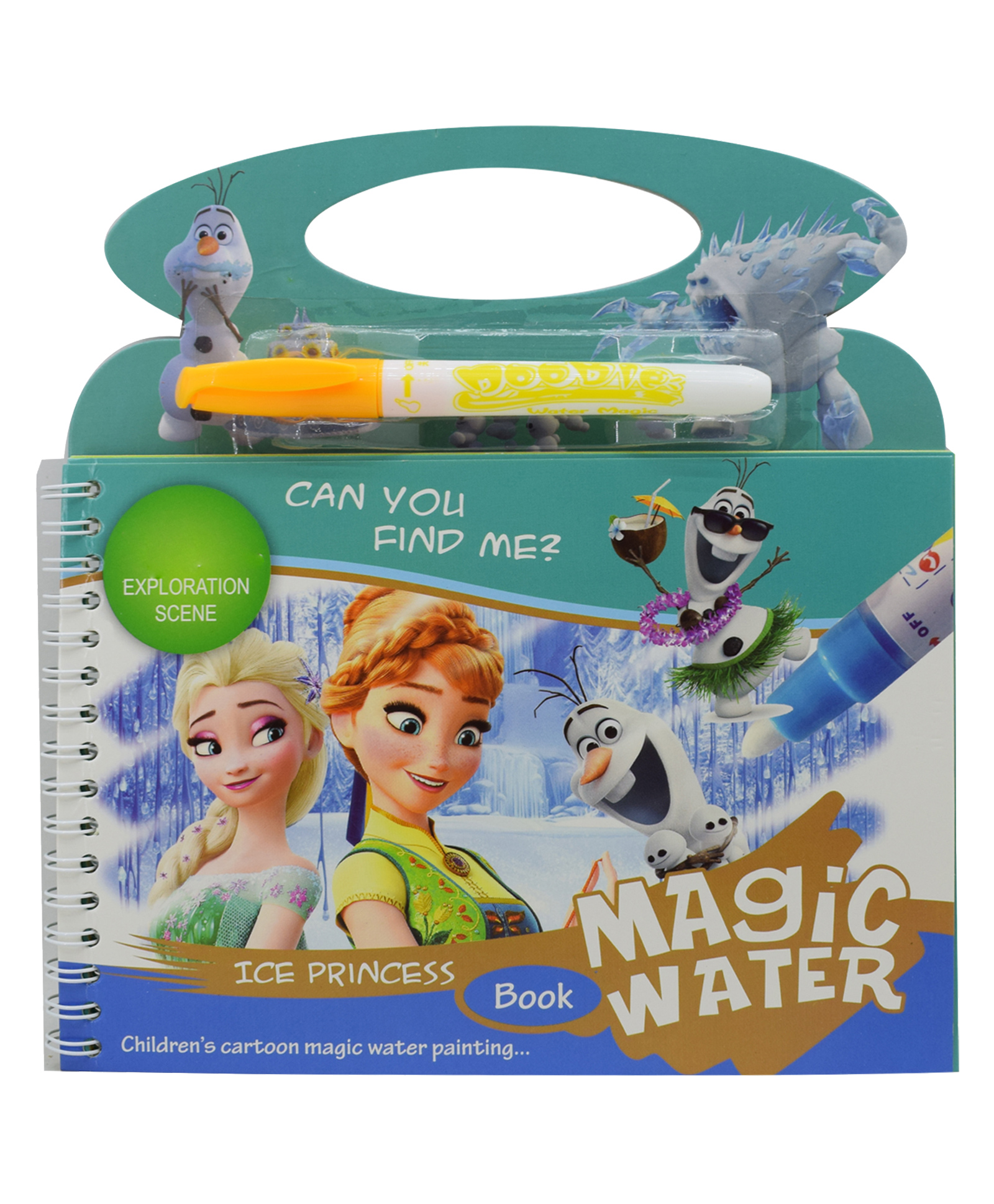 Asera Ice Princess Theme Reusable Magic Water Painting Book - Multicolour-image-44
