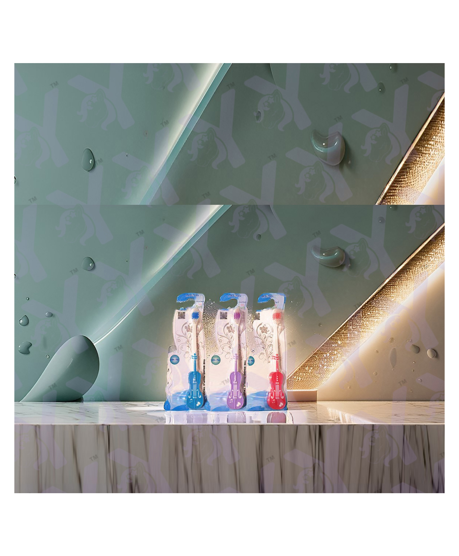 Yunicorn Max YMX 512 Guitar Shape Toothbrush with Protective Hygine Lid Cover (Color May Vary)-image-36