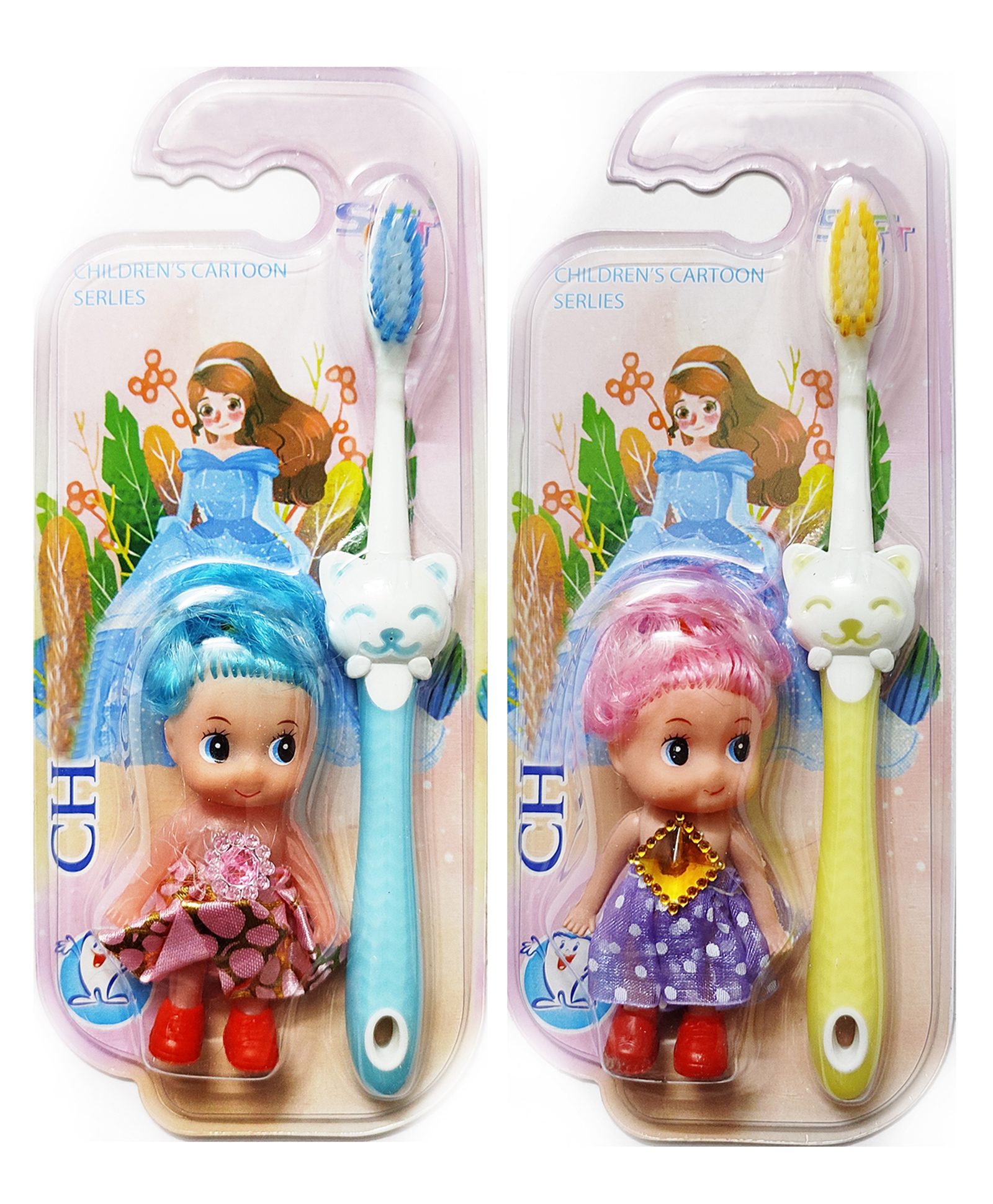 Yunicorn Max YMX 528 Toothbrush with Little Doll Toy Pack of 2 (Color May Vary)-image-25