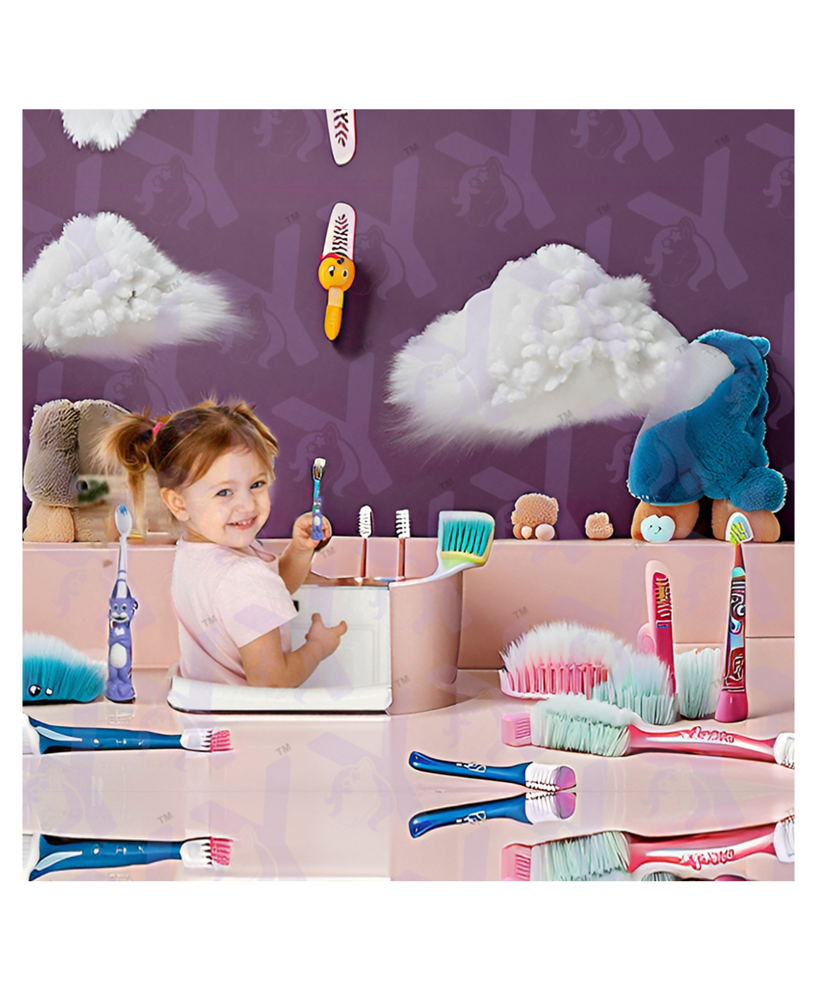 Yunicorn Max YMX 538 Tom Shaped Toothbrush with Tongue Cleaner (Color may vary)-image-14