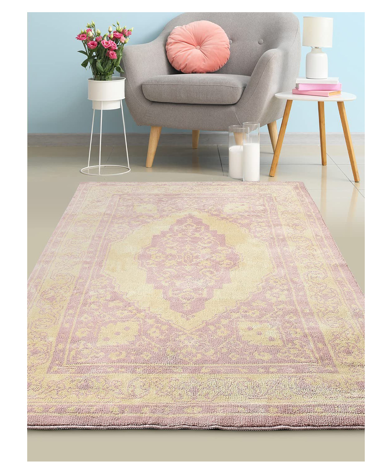 SARAL HOME Yarn ART CARPETS Oriental Charm by(Pink,)-image-33