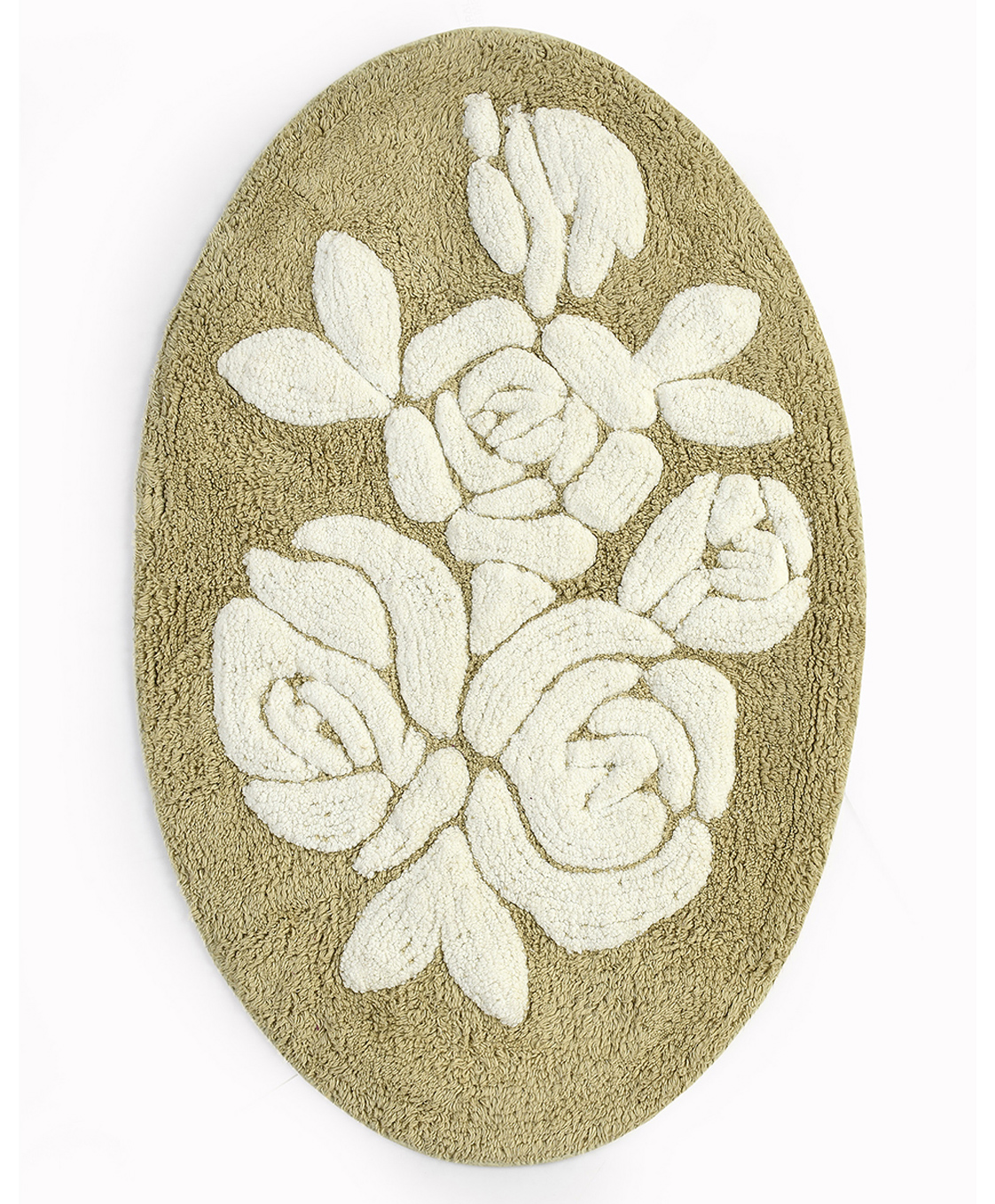 Saral Home Rosa Super Soft Oval Bathmat - Beige-picture-23