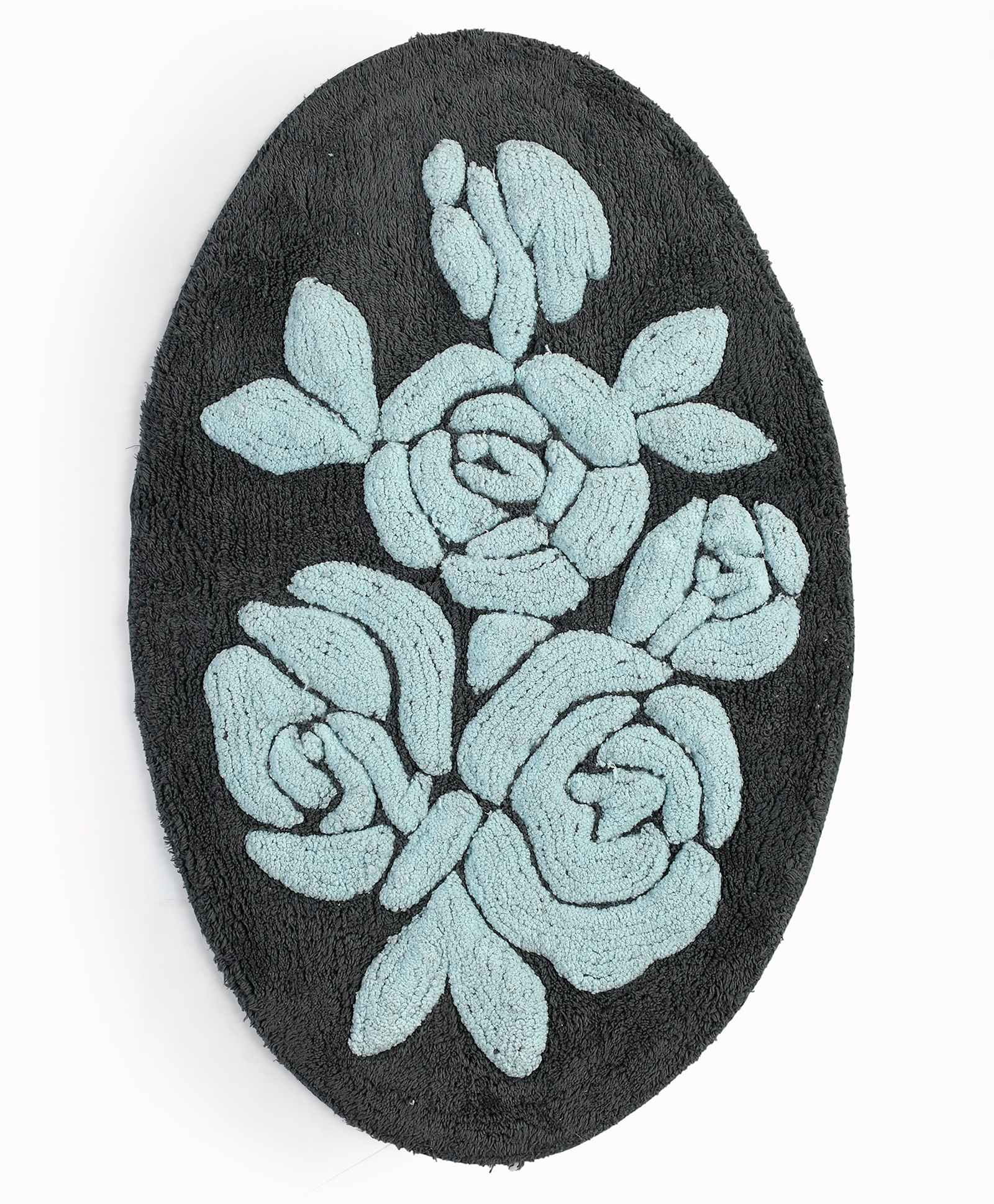 Saral Home Rosa Super Soft Oval Bathmat - Grey-picture-39