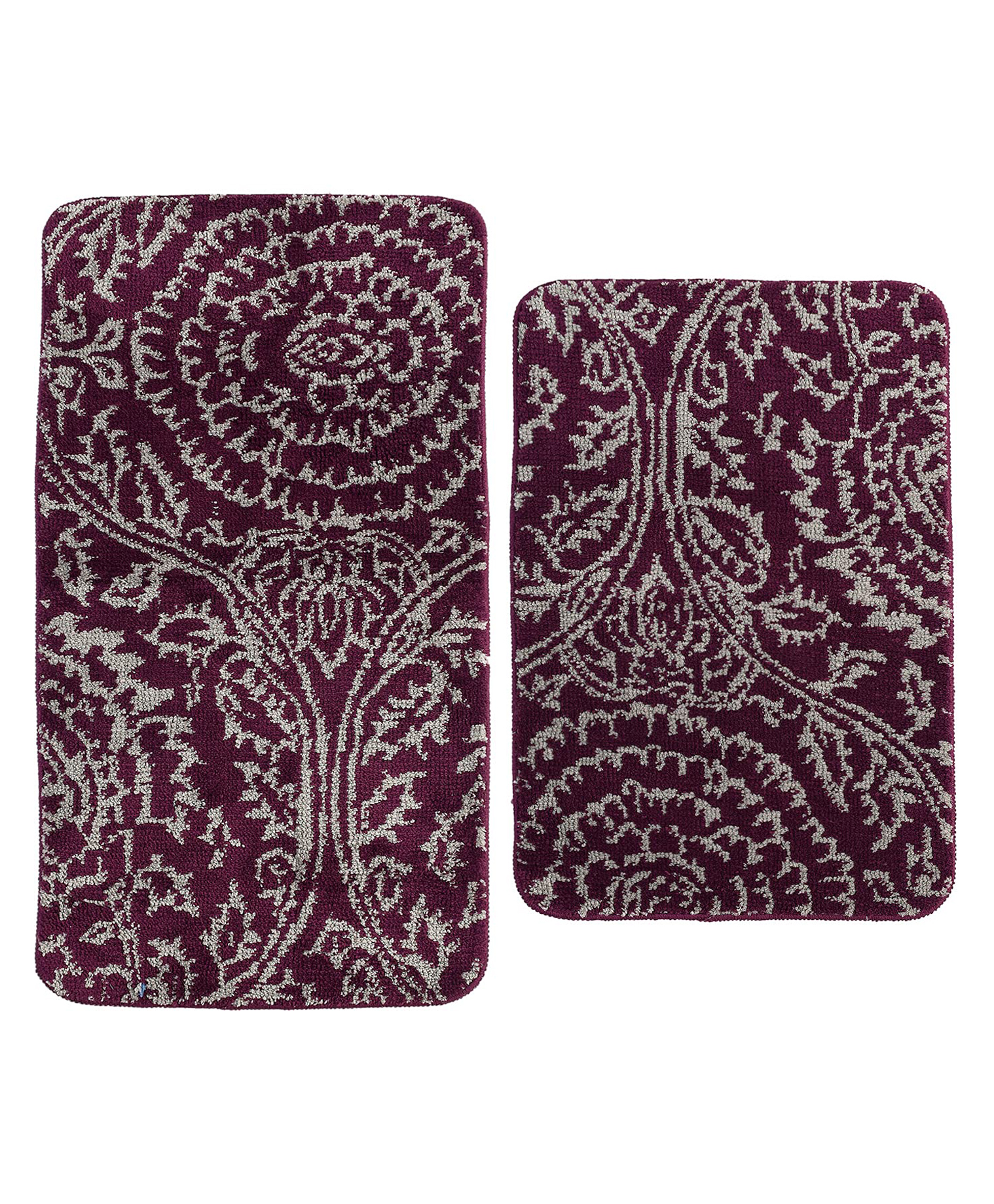 Saral Home ICO Super Soft Bathmats Pack Of 2 - Purple-picture-38