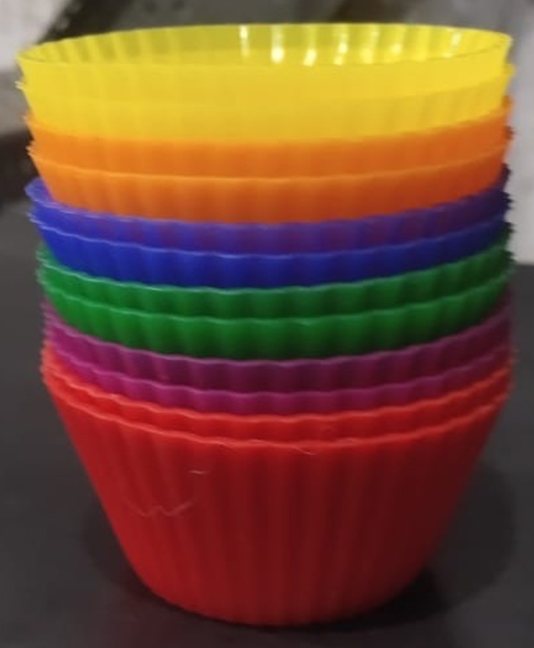 HAZEL Silicone Reusable Round Set of 24 Pcs Muffin Moulds - Multicolor-picture-4
