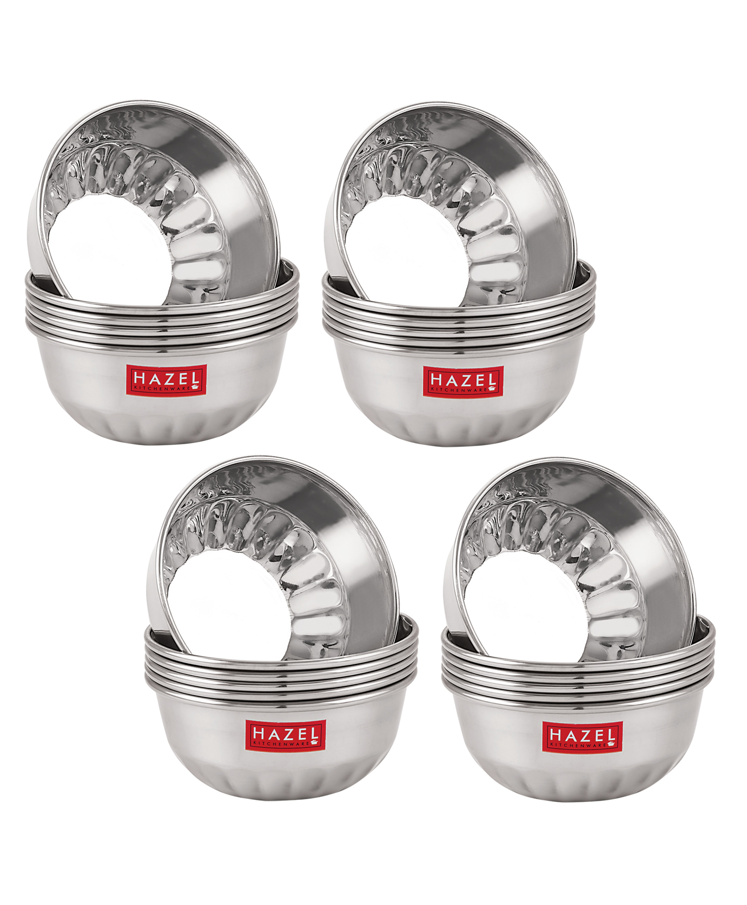HAZEL Stainless Steel Serving Bowl Wati Dessert Vati Katori - Pack of 24-picture-28
