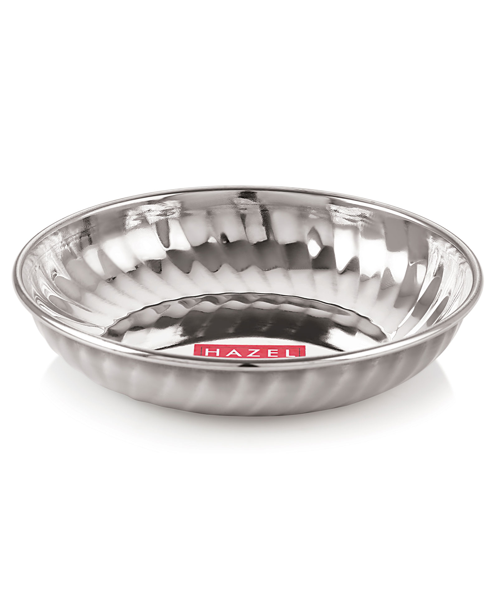 HAZEL Stainless Steel Serving Sweet Dish Dessert Plate - Silver-picture-47
