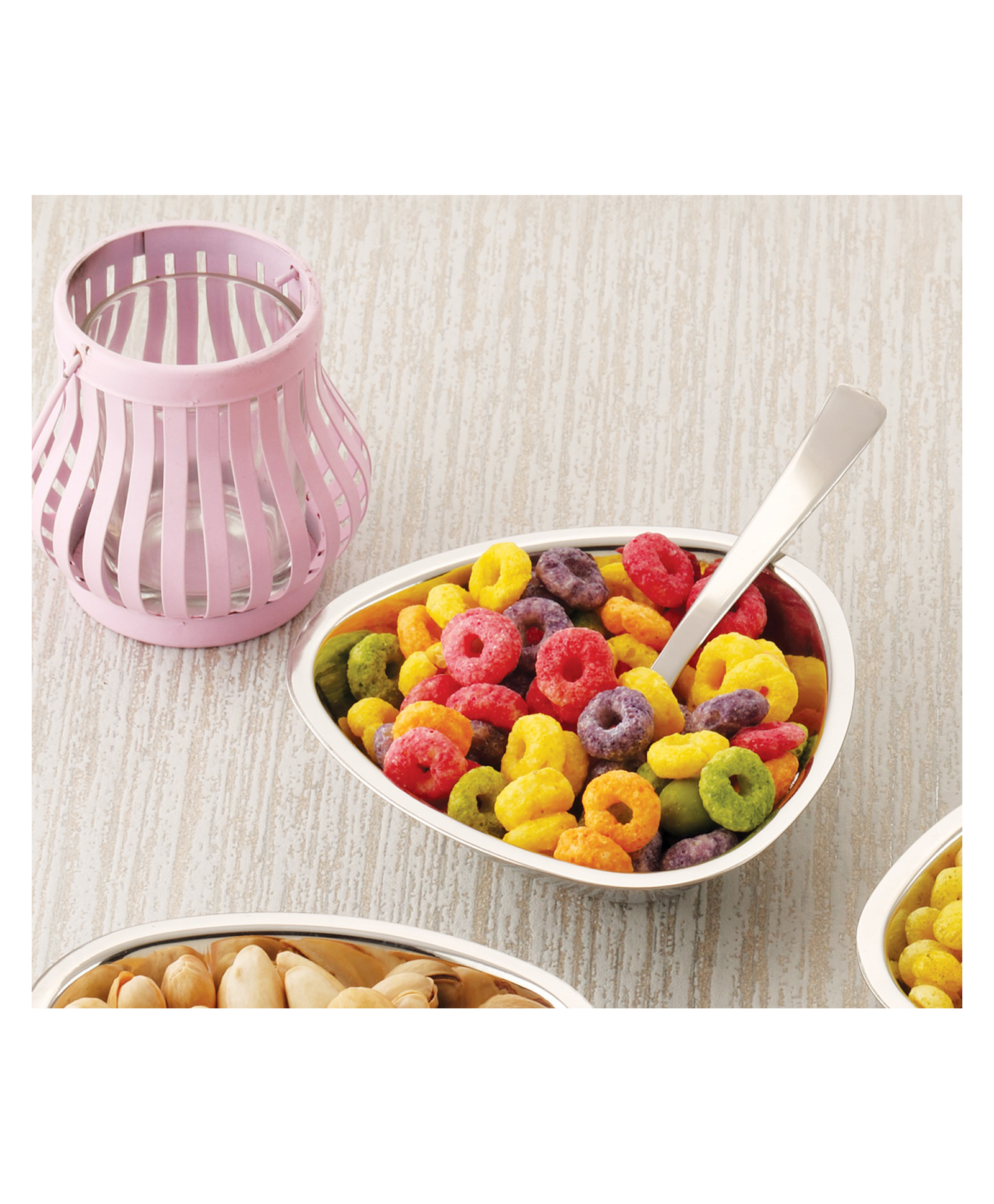 HAZEL Stainless Steel Serving Bowls Set With Spoon Triangular Shaped Vati Katori  - 250 ml-image-10