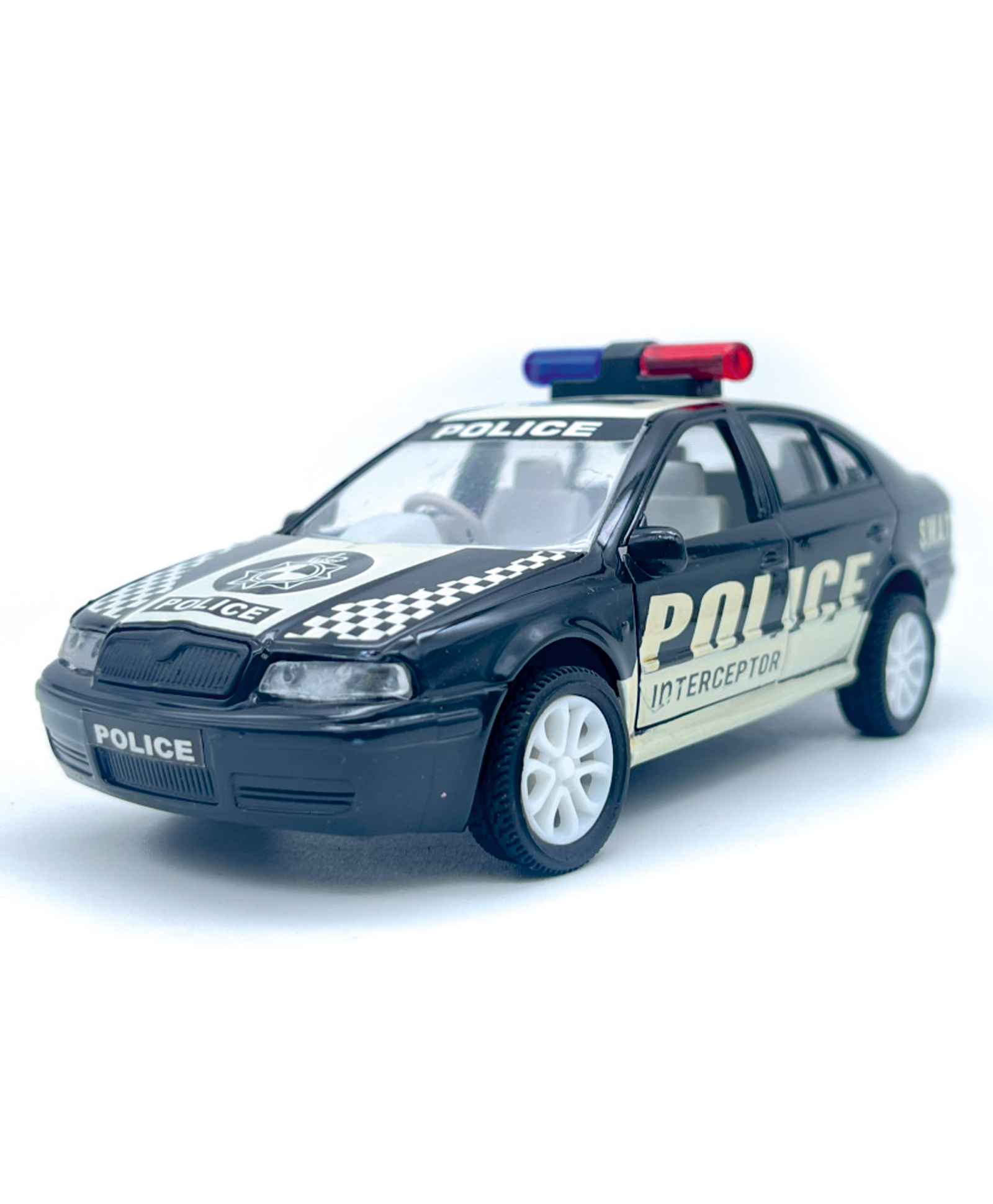 Centy SWAT Police Interceptor Pull Back Toy Car - Black & White-picture-41