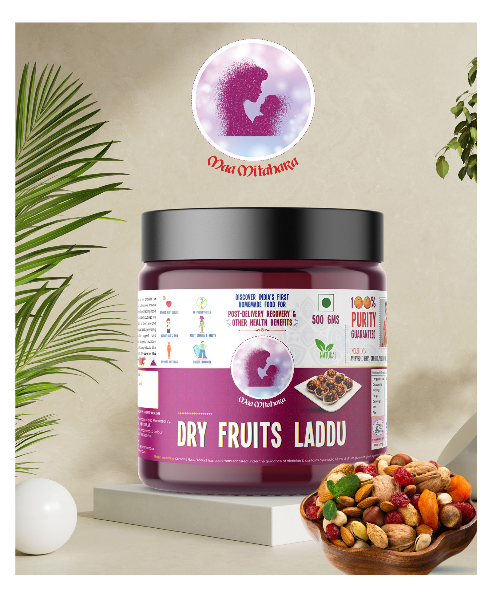 MaaMitahara Dryfruits Laddu With Honey- 1 Kg-picture-16