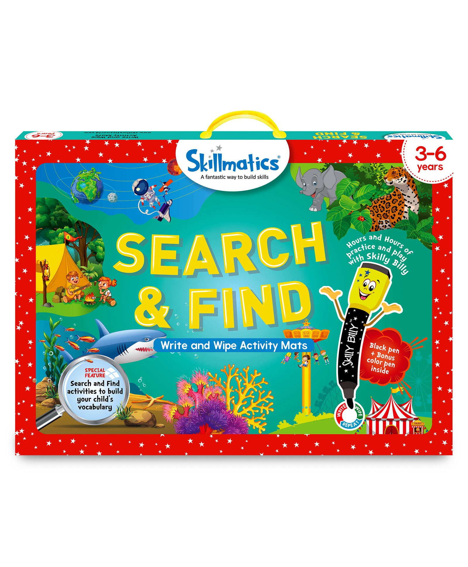 Skillmatics Educational Game - Search and Find Reusable Activity Mats with 2 Dry Erase Markers Gifts for Ages 3 to 6-picture-1