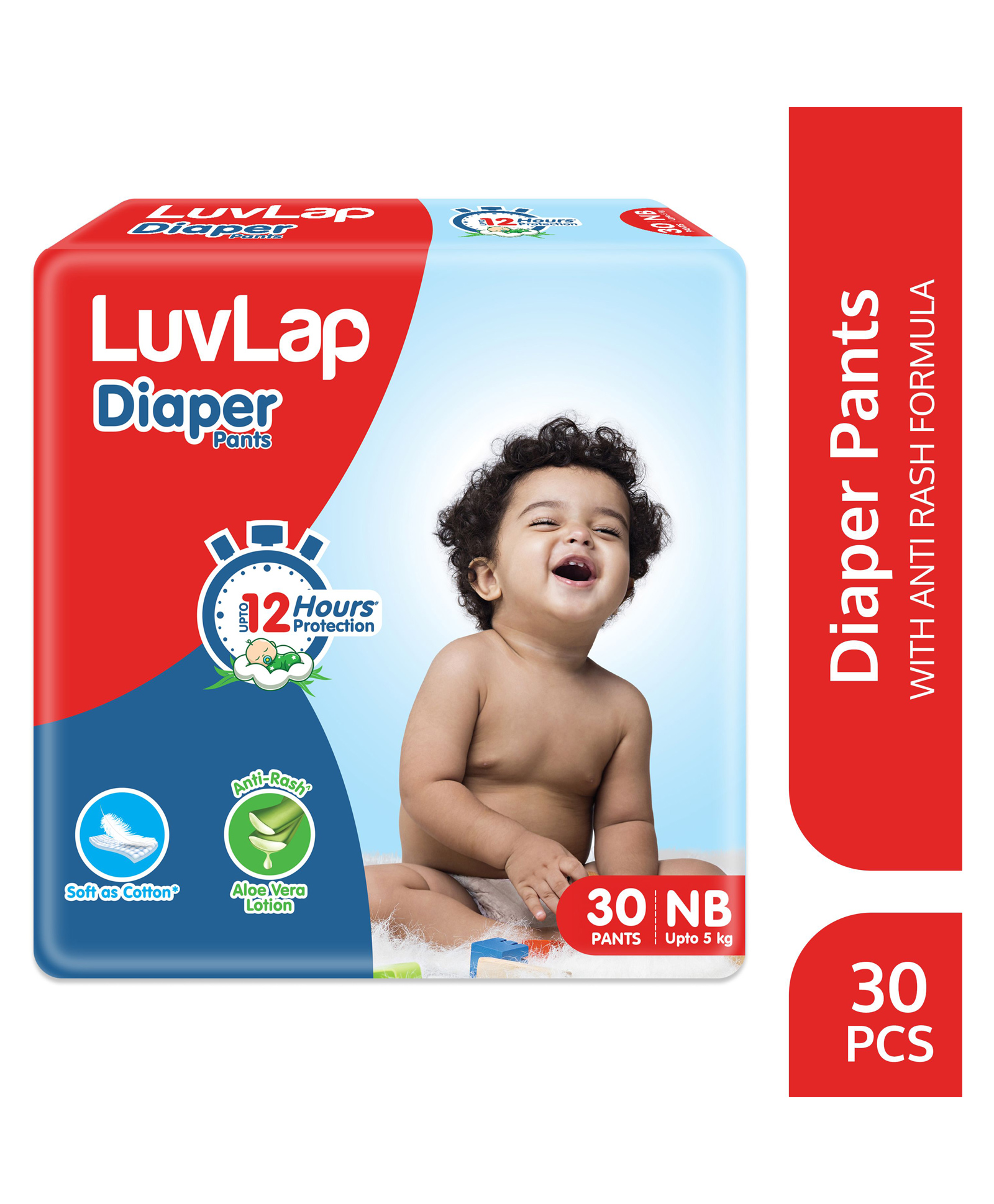 LuvLap Diaper Pants with Aloe Vera Lotion New Born (NB) - 30 Pieces-picture-29