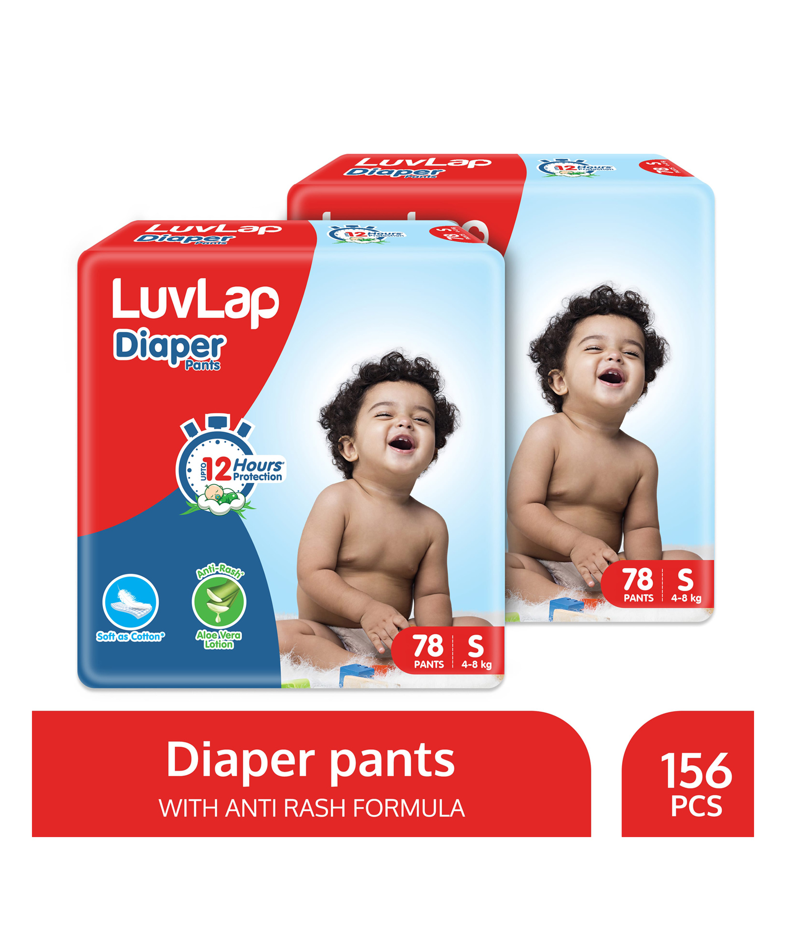luvlap Luv Lap Diaper Pants Small Super Jumbo Pack of 2 - 156 Pieces-picture-36