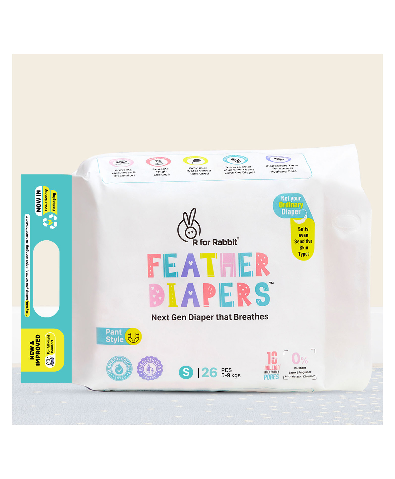 R for Rabbit Pant Style Feather Diapers Small - 26 Pieces-picture-23
