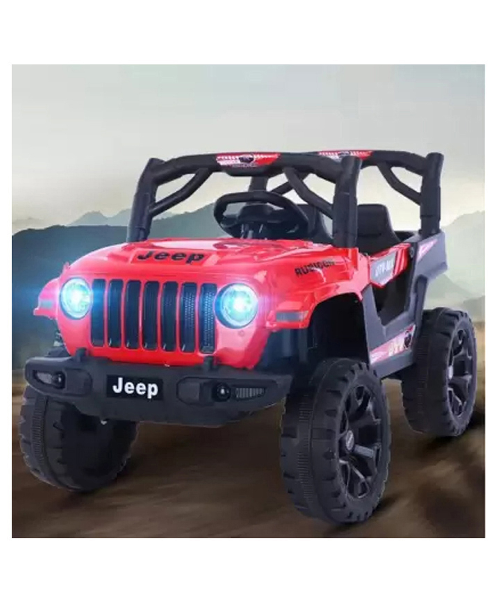 Battery Operated Ride On Jeep With Remote Control - Red Online in India,  Buy at Best Price from  - 10978446
