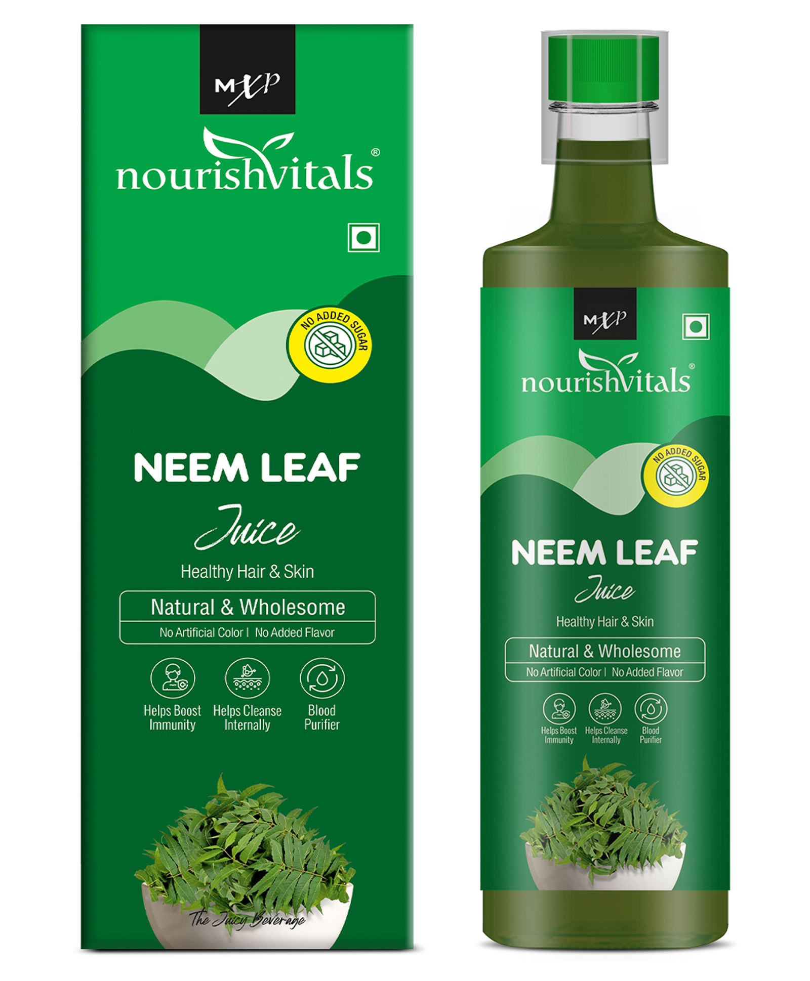 NourishVitals Neem Leaf Juice Natural & Wholesome For Healthy Hair & Skin  No Preservatives or Added Sugar - 500 ml Online in India, Buy at Best Price  from  - 10981867