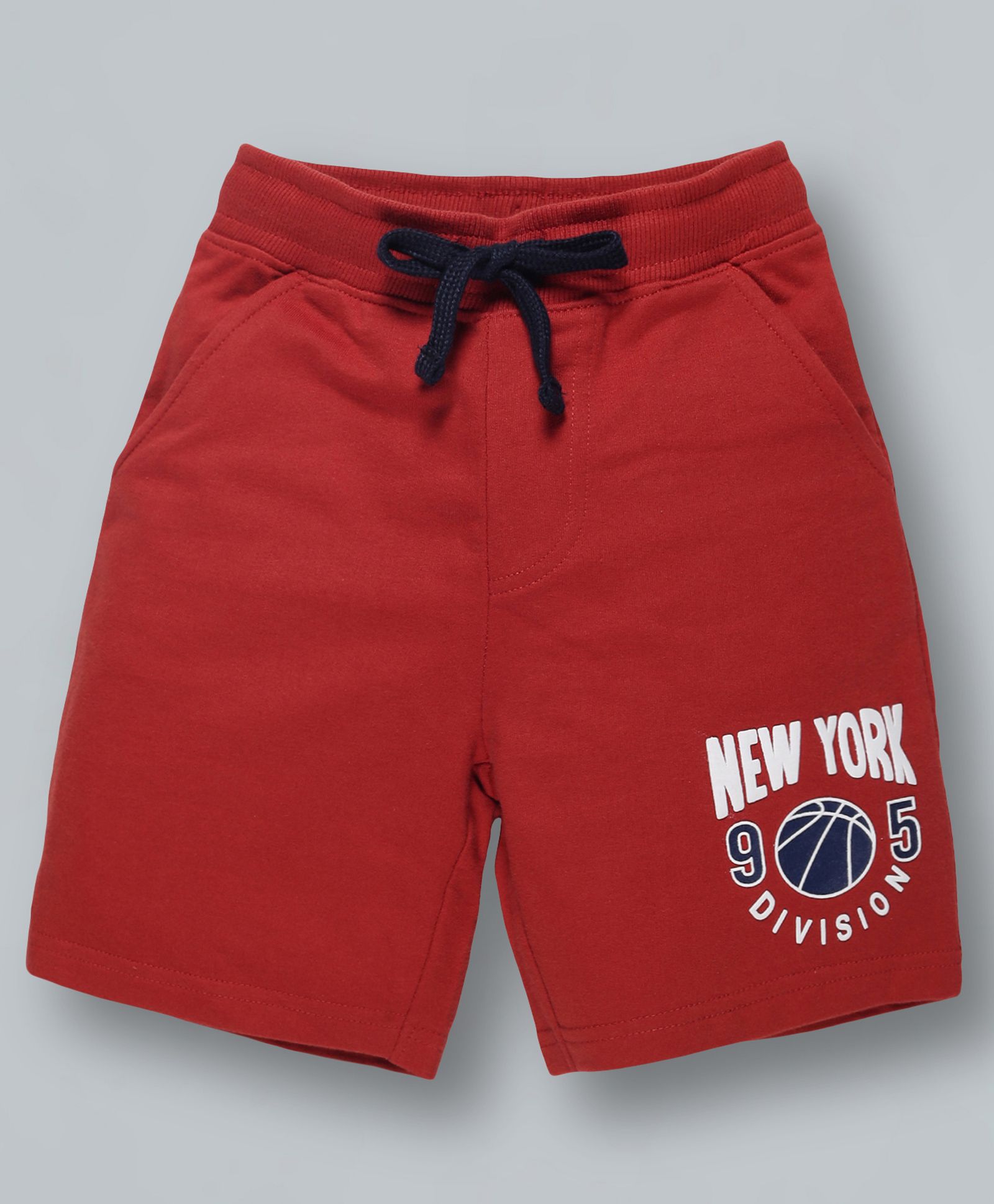 Plum Tree Knee Length New York Basketball 95 Division Print Shorts - Rust Orange-picture-26