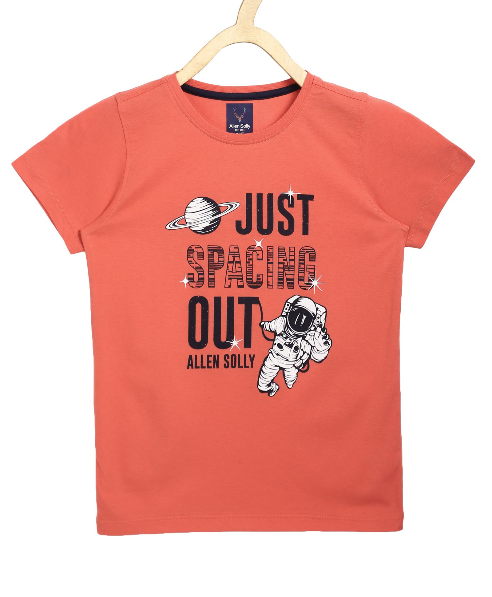 Buy Allen Solly Juniors Half Sleeves Tee Text Print - Peach for Boys (13-14 Years) Online in India, Shop at - 10986312 Buy Allen Solly Juniors Half Sleeves Tee Text Print - Peach for Boys (13-14 Years) Online in India, Shop at - 10986312