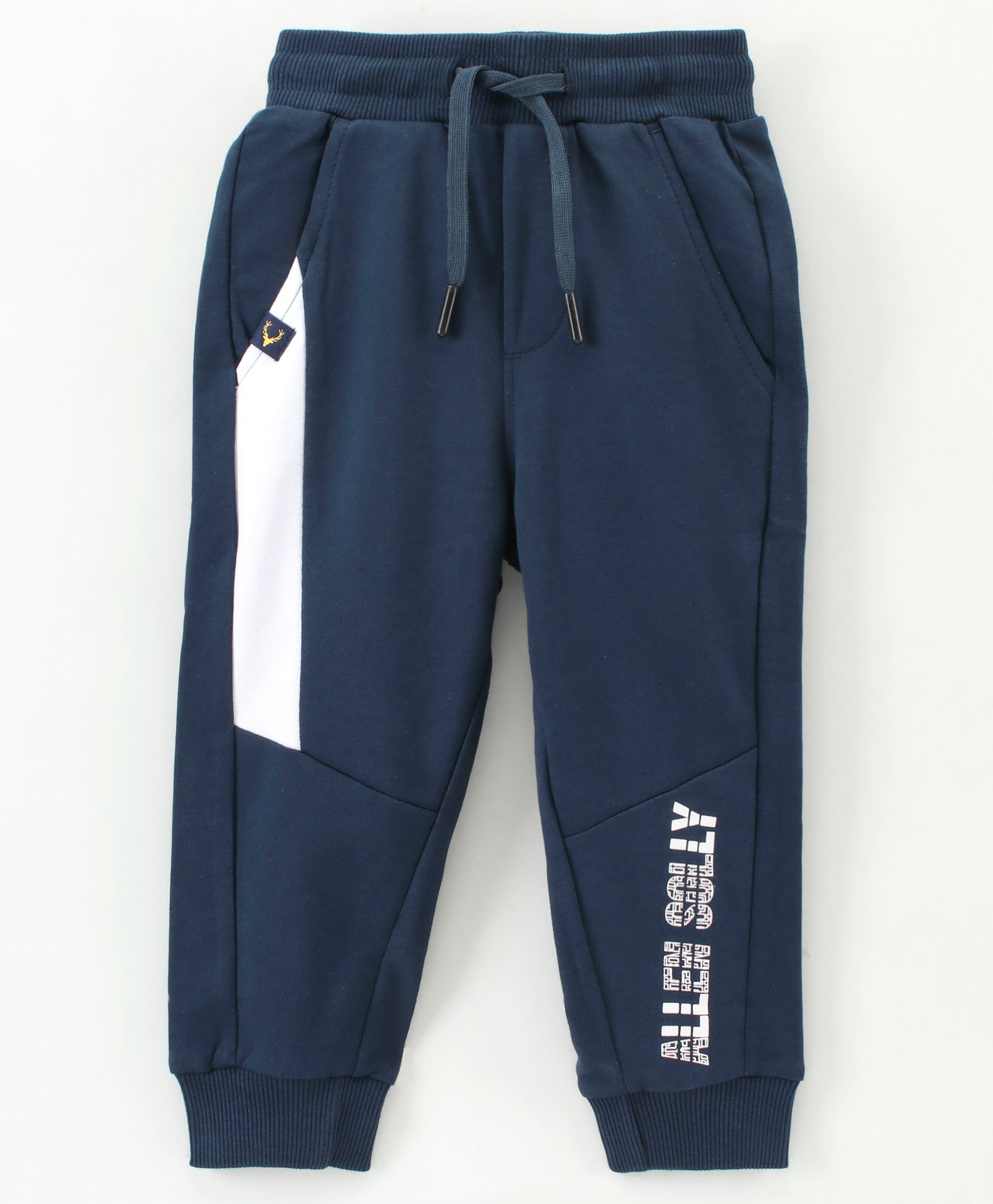 Allen Solly Juniors Full Length Track Pant Logo Print - Navy Bue-picture-21