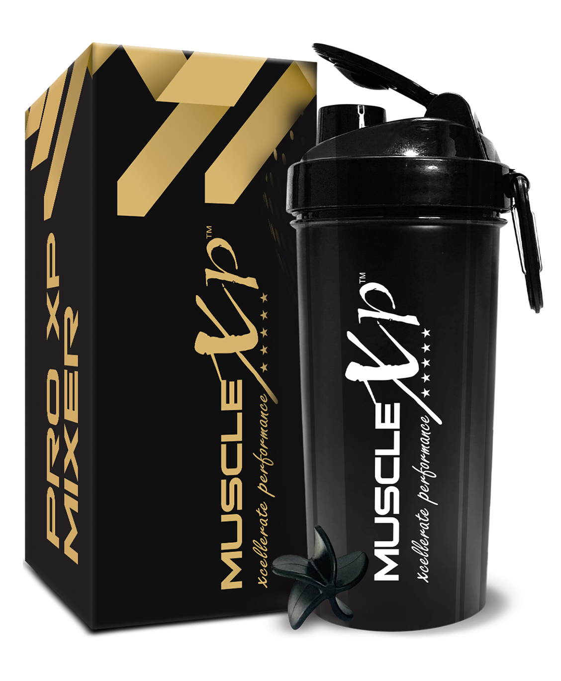 MuscleXP Gym Shaker PRO XP Mixer 100 % Leakproof Guarantee Shaker 700 ml (Black)-picture-16