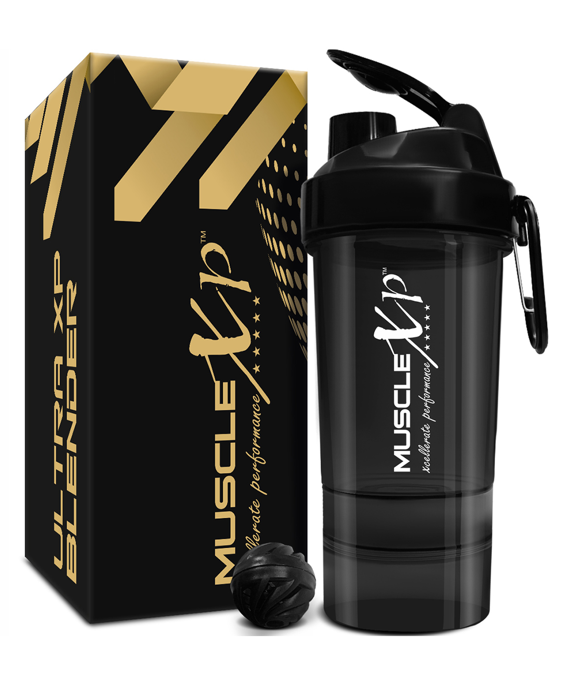 MuscleXP Gym Shaker Ultra XP Blender 100 % Leakproof Guarantee Shaker Blender 650 ml (Black)-picture-17