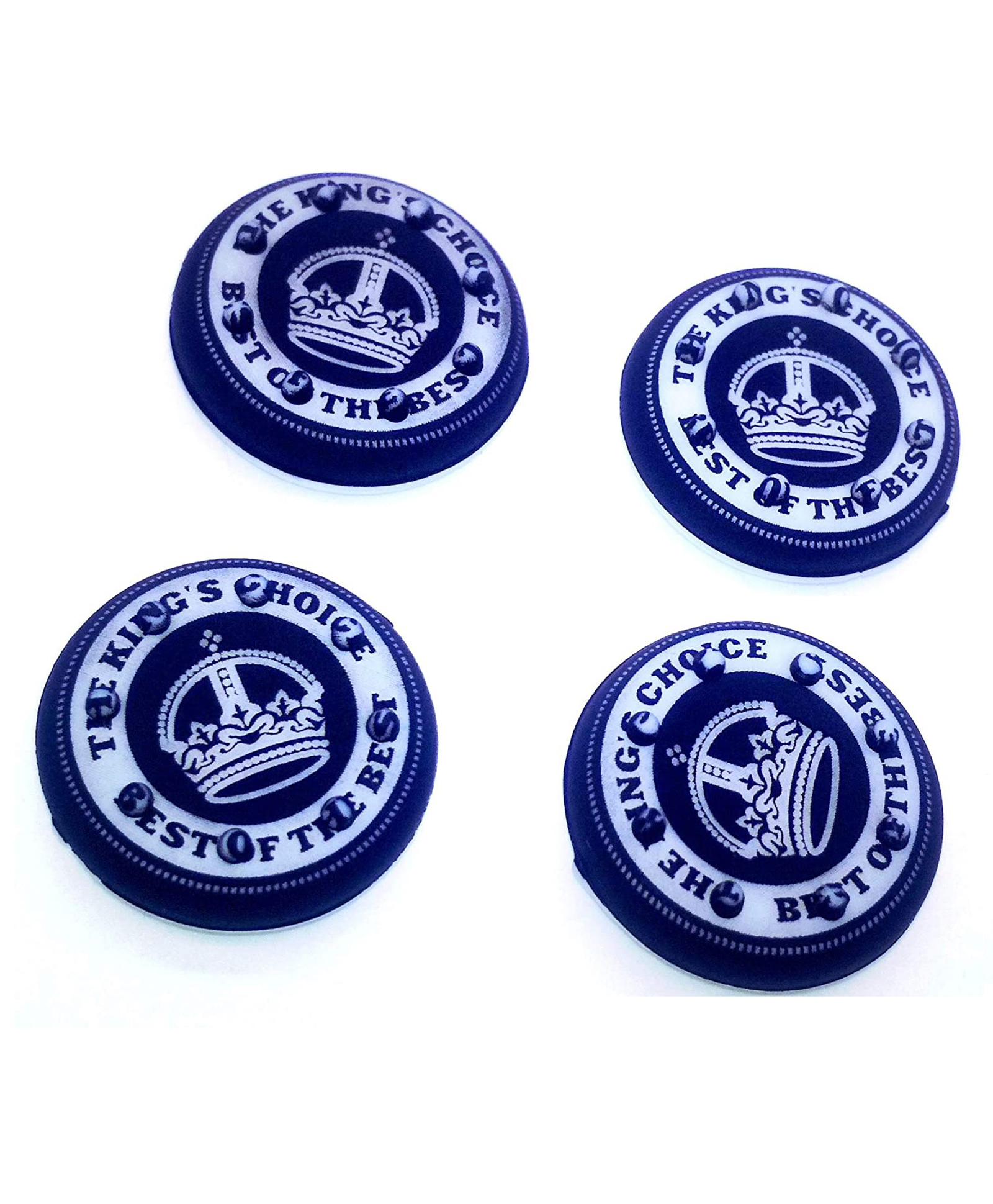 TMG The Kings Choice Designer Series Thumb Grip Anti-Slip Silicone Cap Cover for PS4 Xbox One Xbox 360 PS3 and NS-PRO - White-image-12