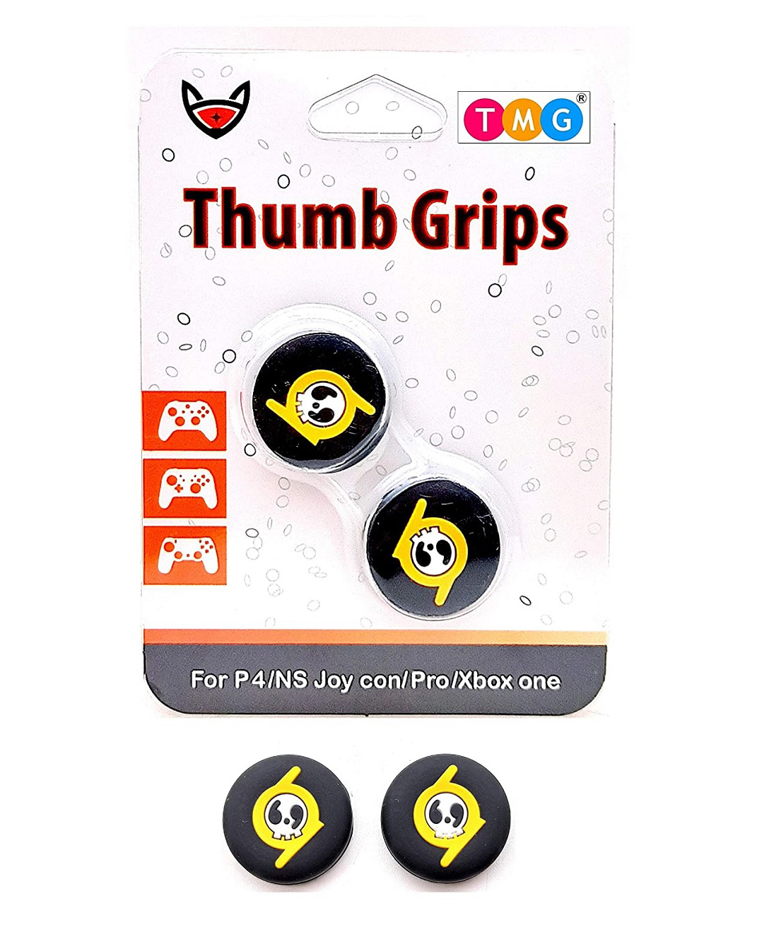TMG Analog Controller Gamepad Raised Antislip Thumb Stick Grips Thumbsticks Joystick Cap Cover Pack of 2 - Yellow-image-29