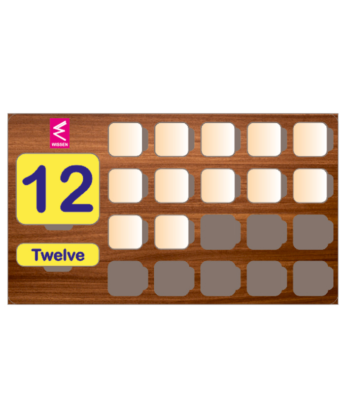 WISSEN Number Counting Game Puzzle From 1 to 20 Multicolour - 20 Pieces-image-2