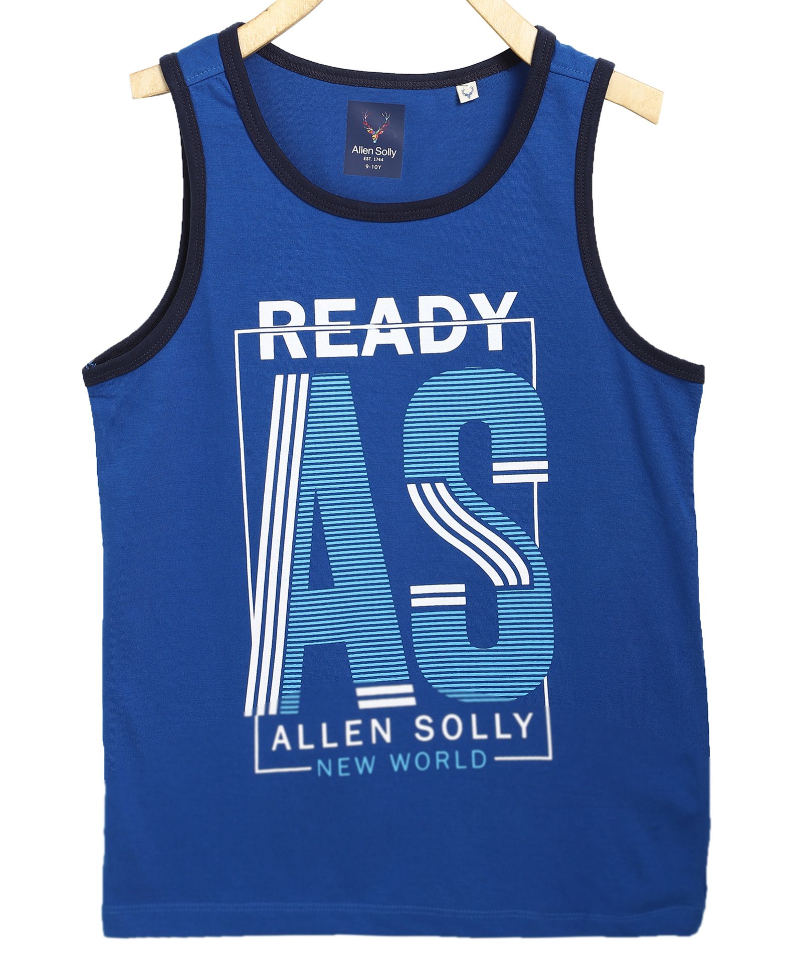 Allen Solly Juniors Cotton Sleeveless T Shirt Printed - Blue-picture-23