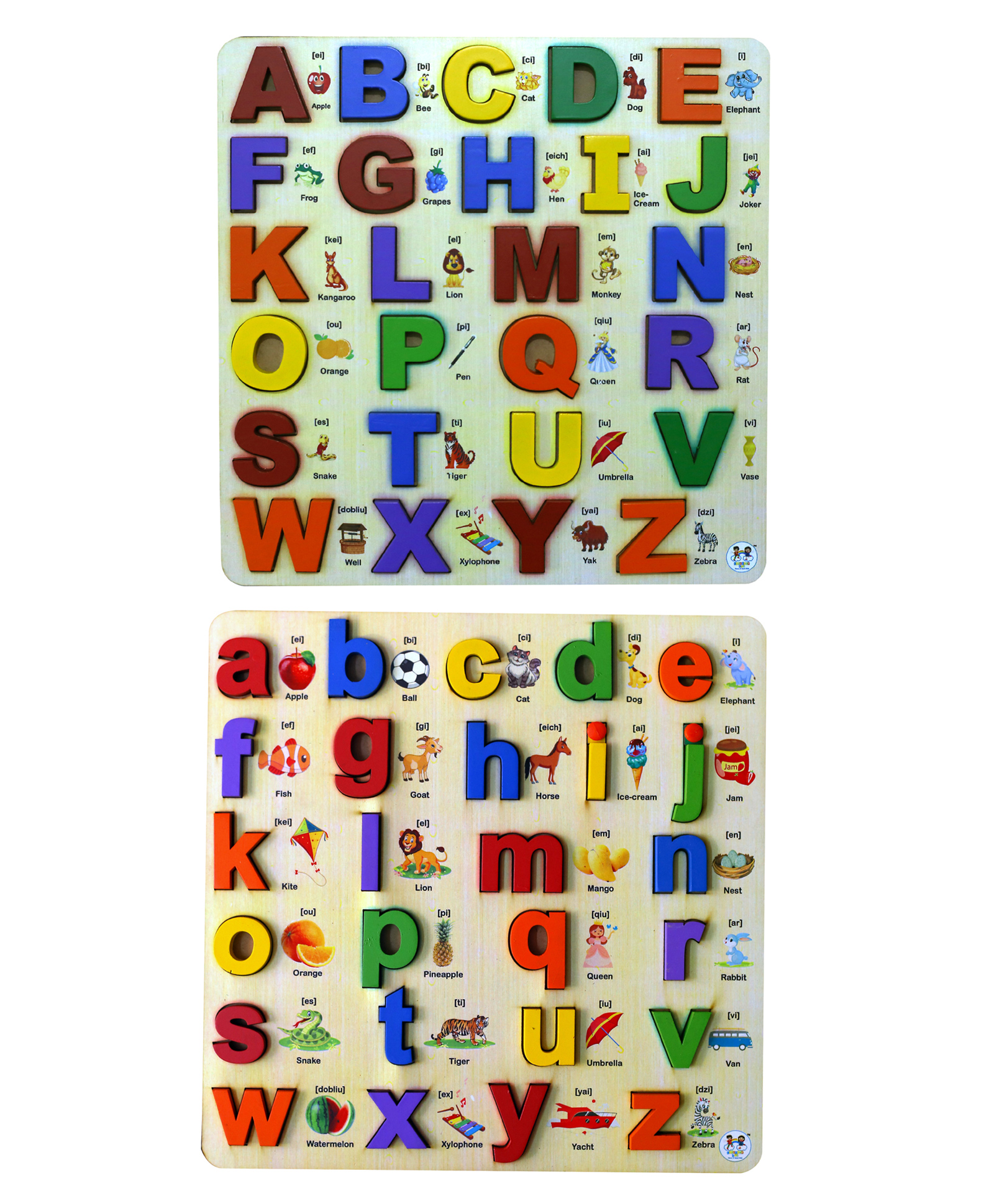 Enjunior Box Capital & Small Alphabets Block Puzzle Multicolour - 52 Pieces-image-2