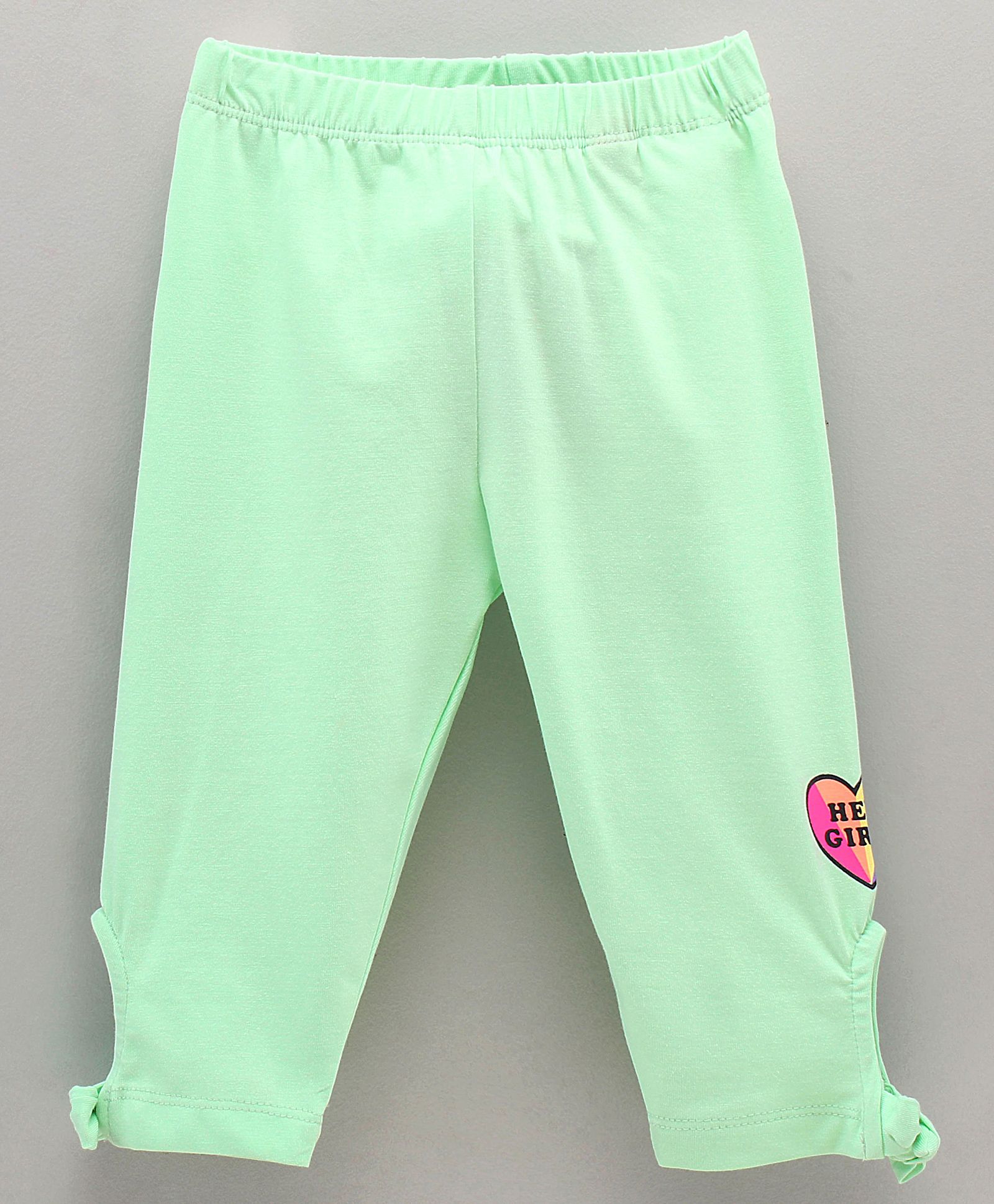 Vitamins Ankle Length Leggings Heart Print - Green-picture-27