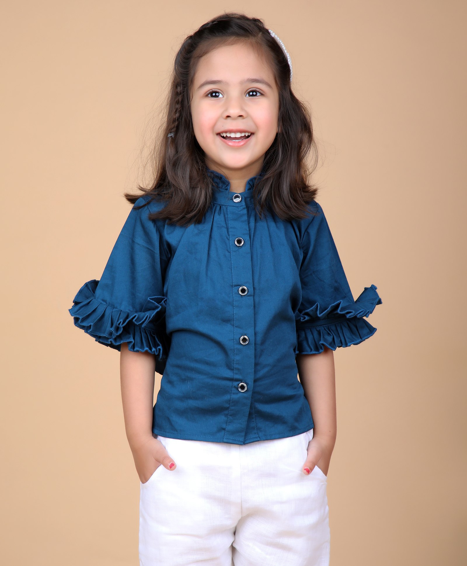 Fourth Frill Sleeves Solid Colour 