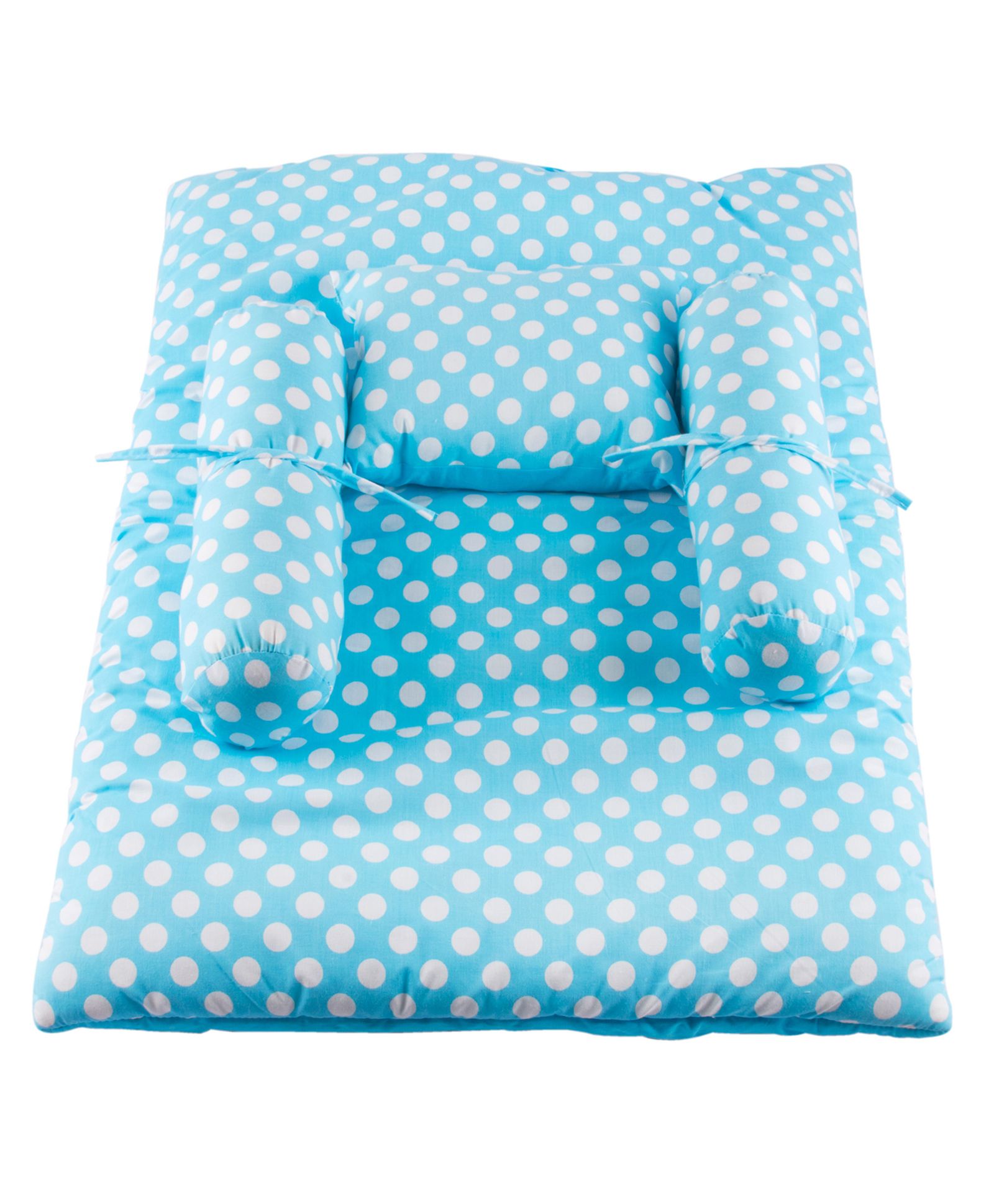 Mittenbooty Cotton Bedding Set Polka Dot Print - Blue-image-48