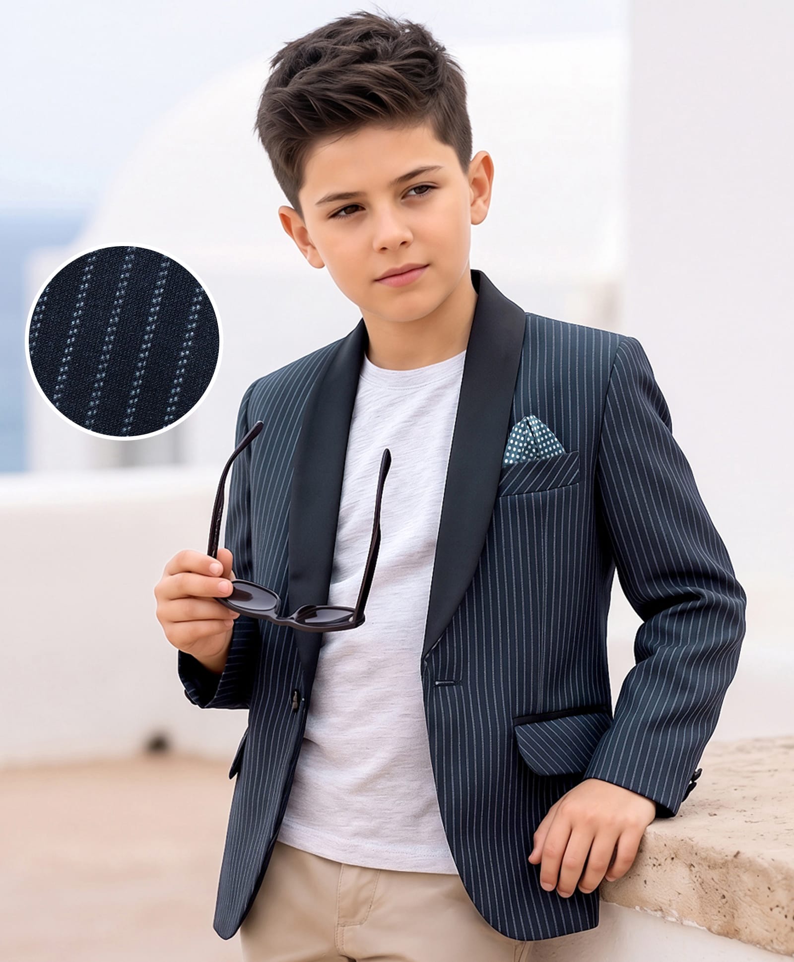 Robo Fry Full Sleeves Solid Color Blazer - Blue-image-16