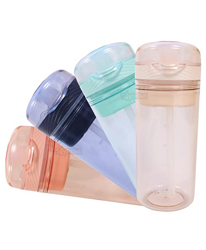 Toyshine Sipper Tumbler Tritan Sports Water Bottle Brown - 420 ml-image-33