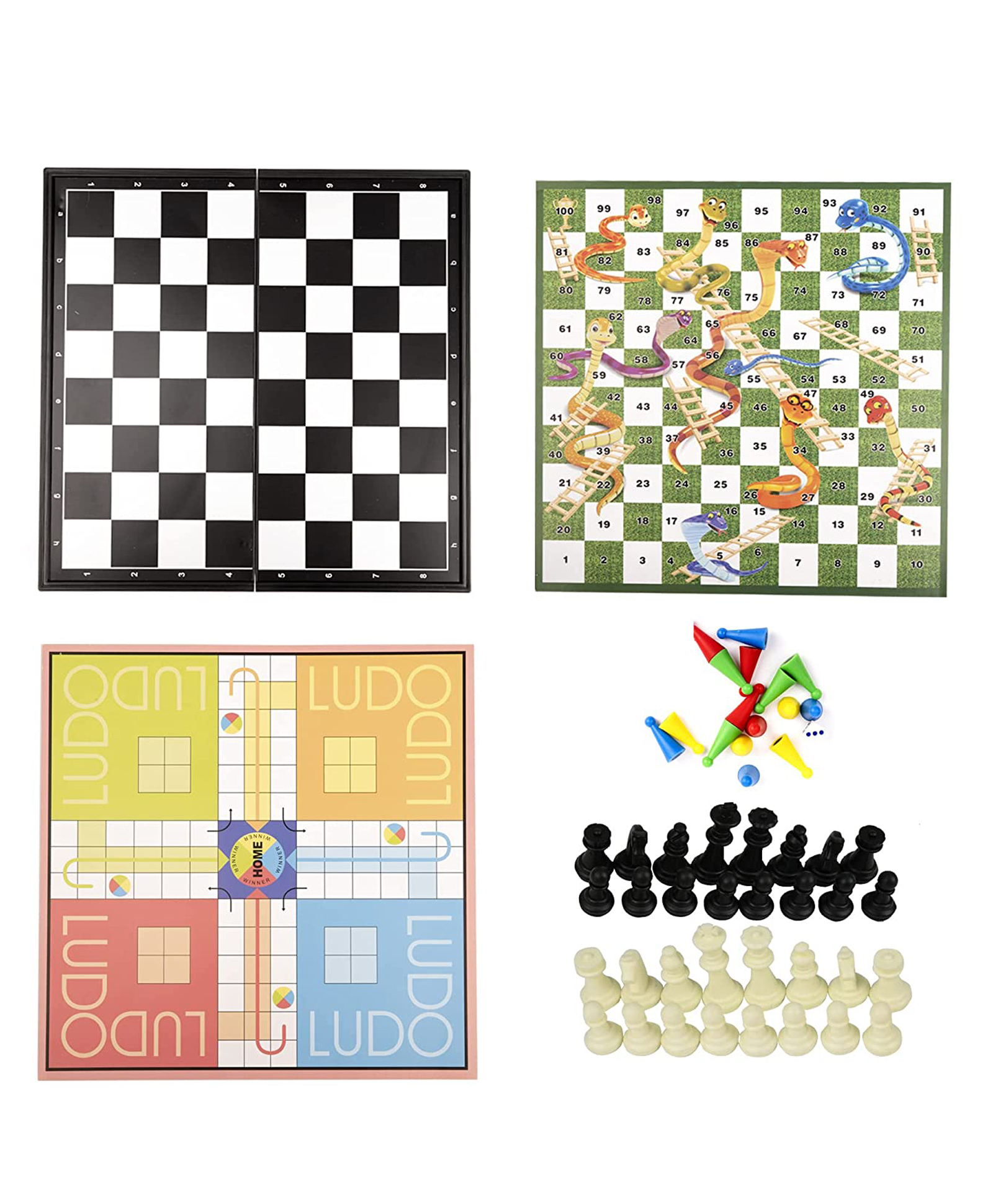 Wishkey 3 in 1 Magnetic Chess Ludo Snake & Ladder Board Game - Multicolour  Online India, Buy Board Games for (3-6 Years) at FirstCry.com - 11027731