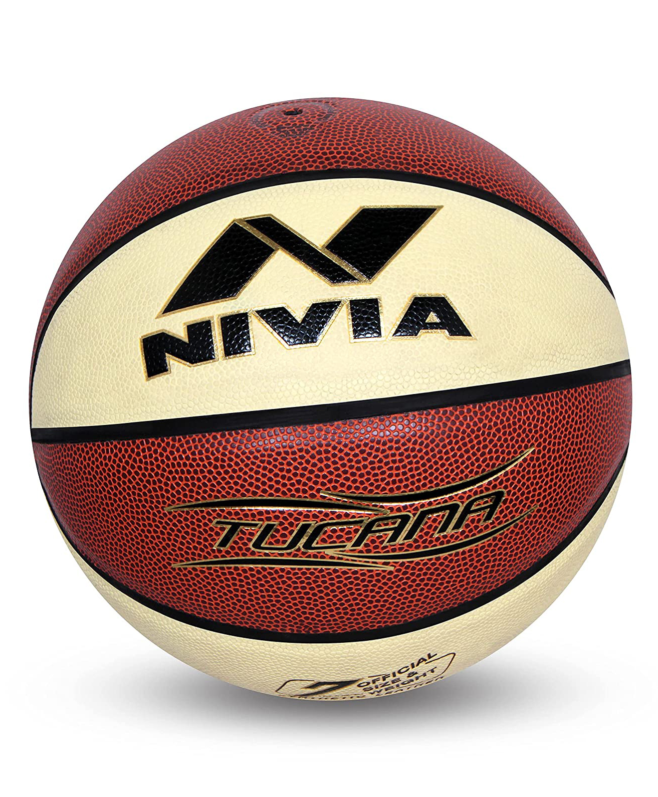 NIVIA Tucana Basketball Size 6 - Maroon Off White-picture-20