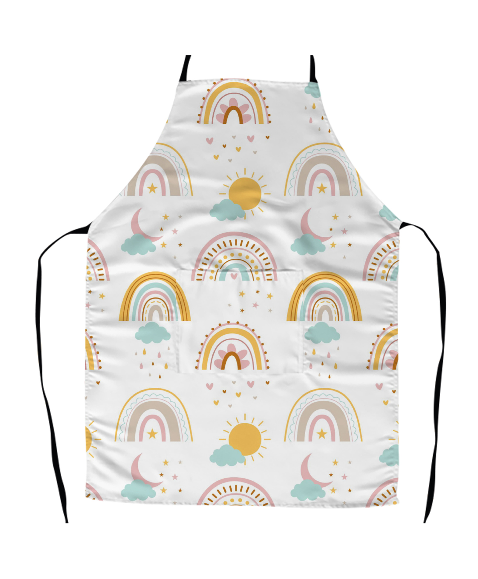 Right Gifting Satin Apron For Kids With Adjustable Waist & Centre Pocket - Multicolor-image-37