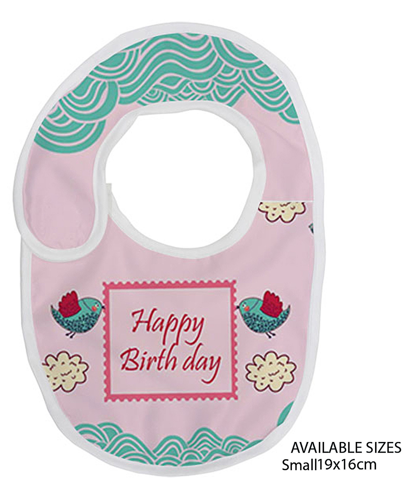 Right Gifting Digital Printed Happy Birthday Wishes Velcro Closure Bibs - Pink-picture-42
