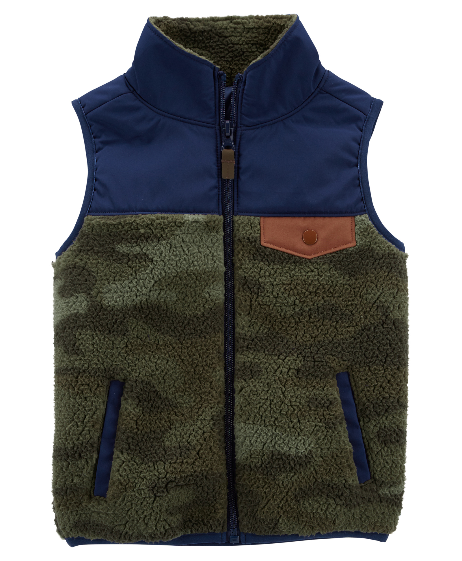 Carter's Zip-Up Sherpa Vest - Green-image-37