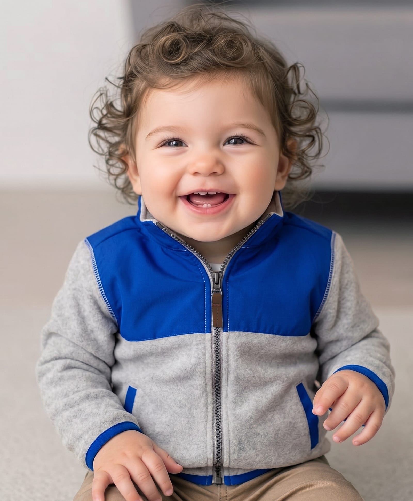 Carter's Zip-Up Warm Fleece Jacket - Grey-picture-37