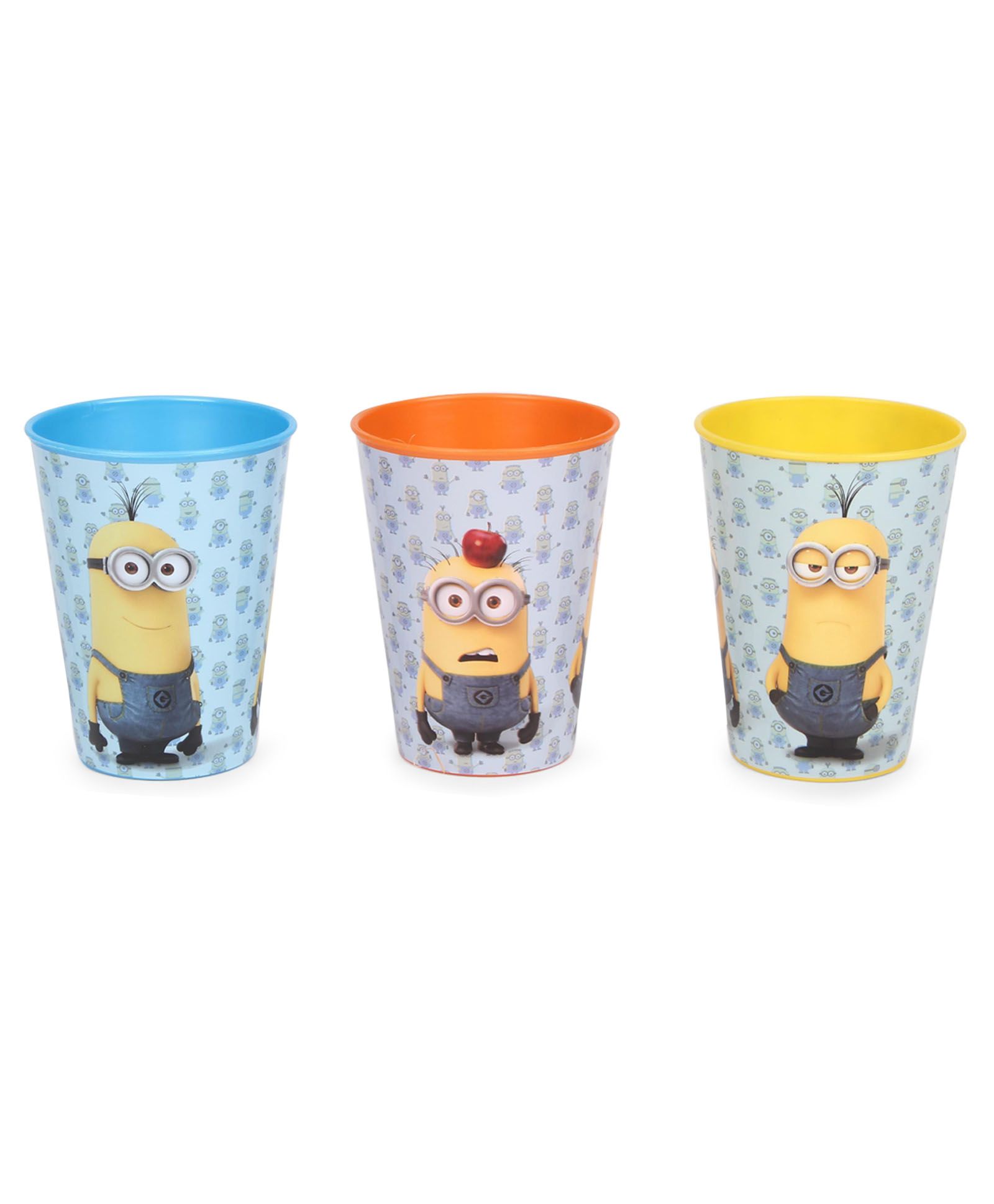 Minions Drinking Tumbler Set Of 3 - Blue & Yellow-image-3